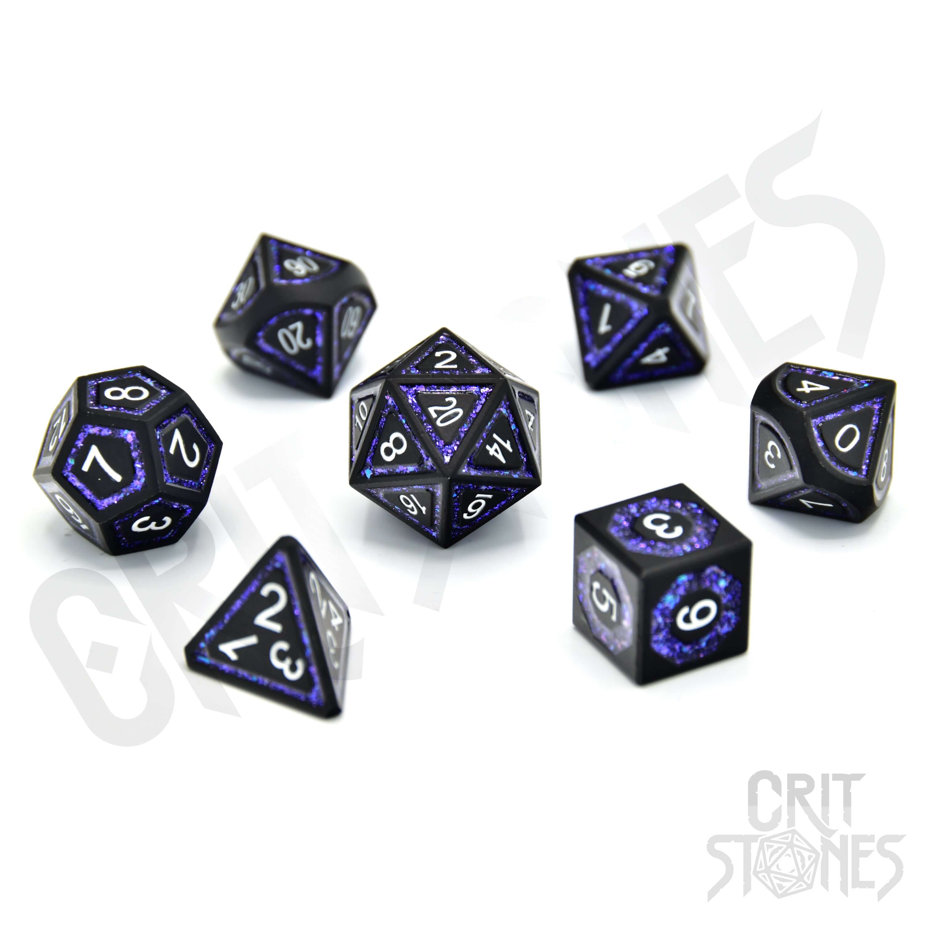 Astral Gleam Metal RPG Dice Set