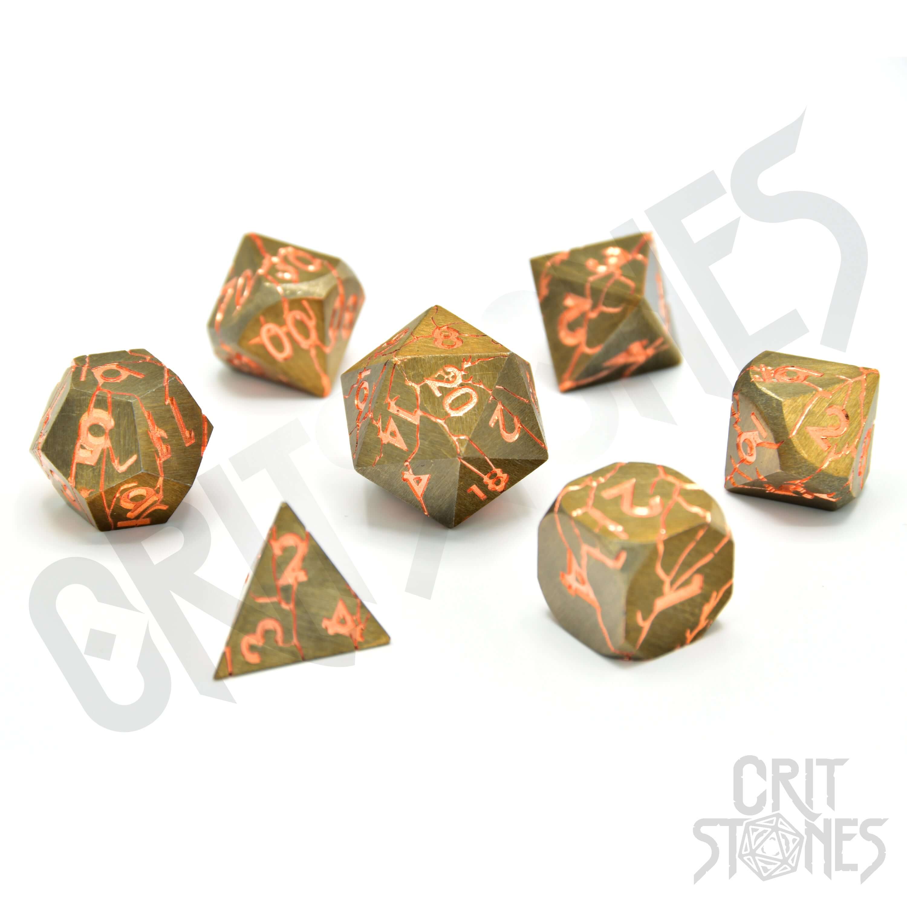 Broken Bastion Metal RPG Dice Set