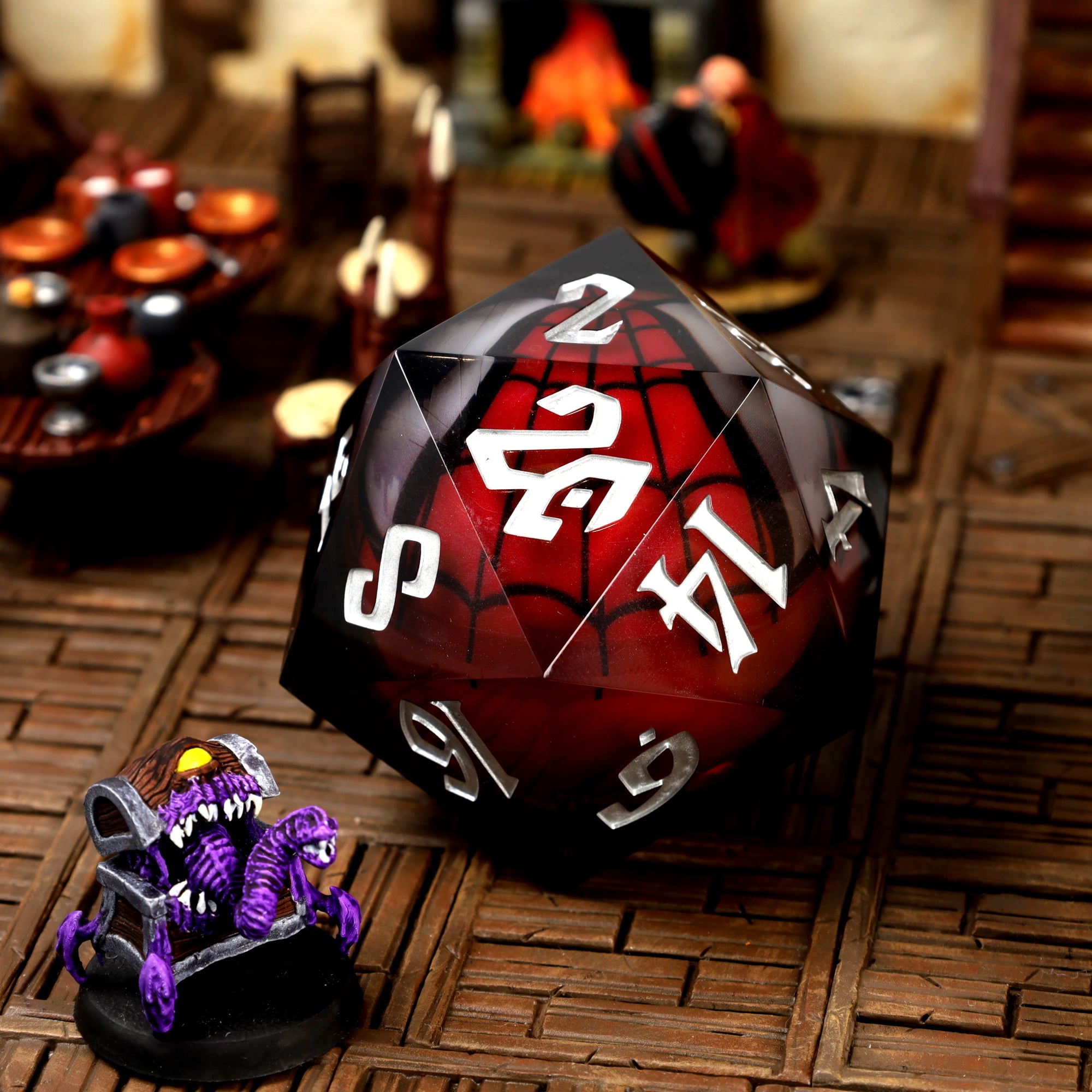 Spidey 50mm Liquid Core D20 in scene