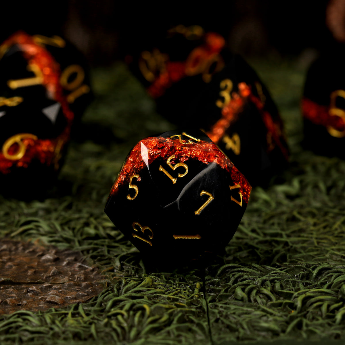 Molten Marrow Resin RPG Dice Set