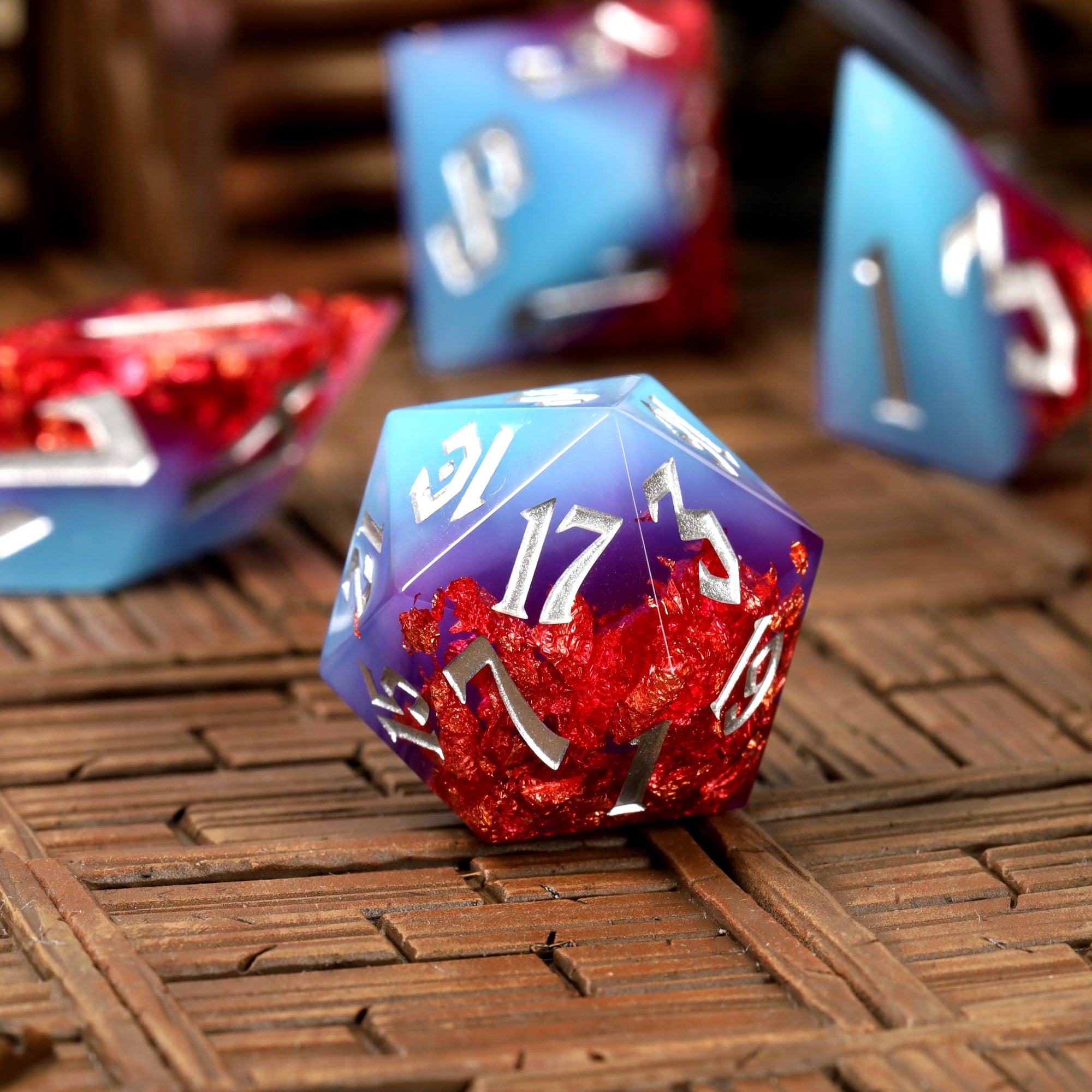 Spring Bliss Sharp Edge Resin RPG Dice Set