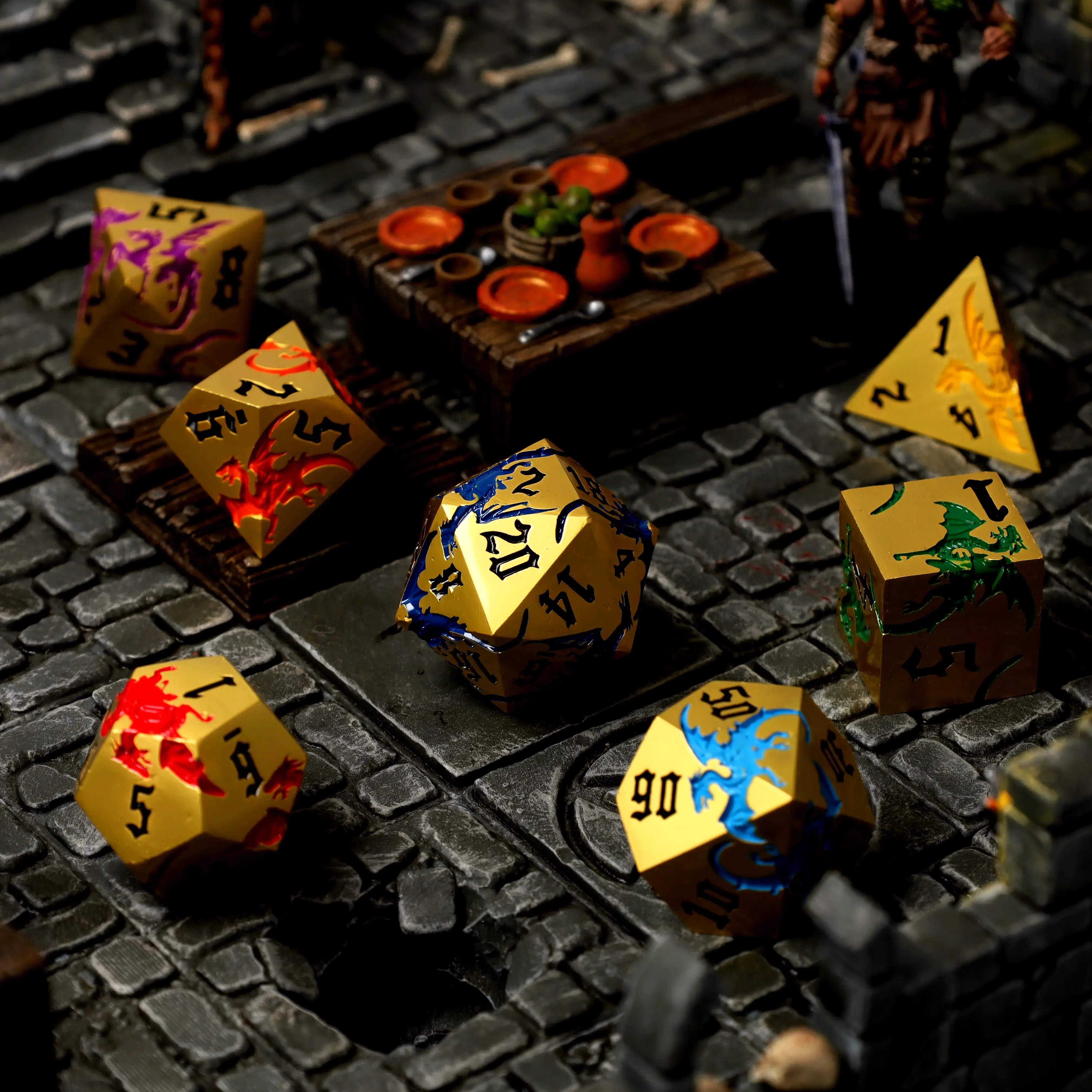 Aurum Ascension Metal RPG Dice Set