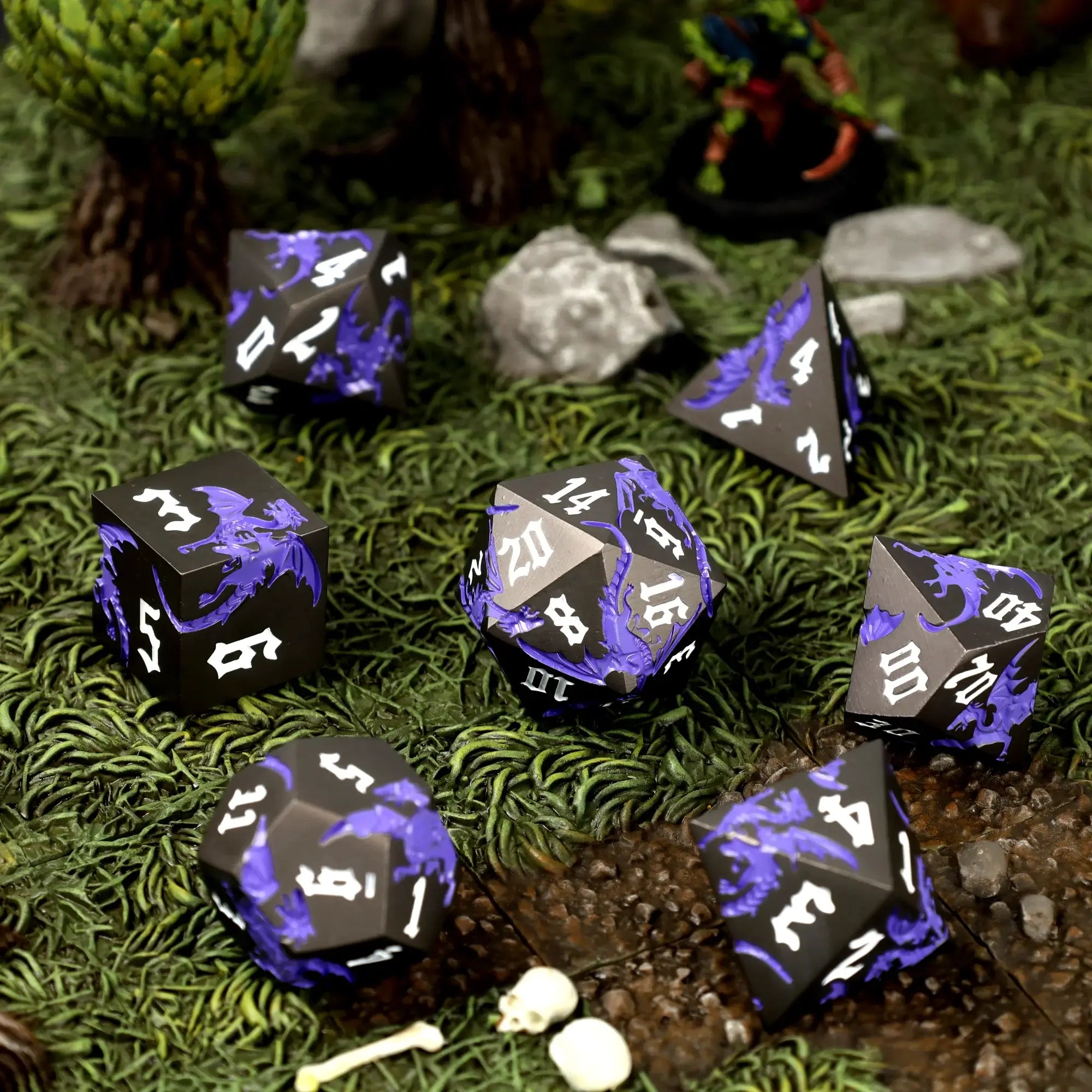 Nocturnum Dracona Metal RPG Dice Set