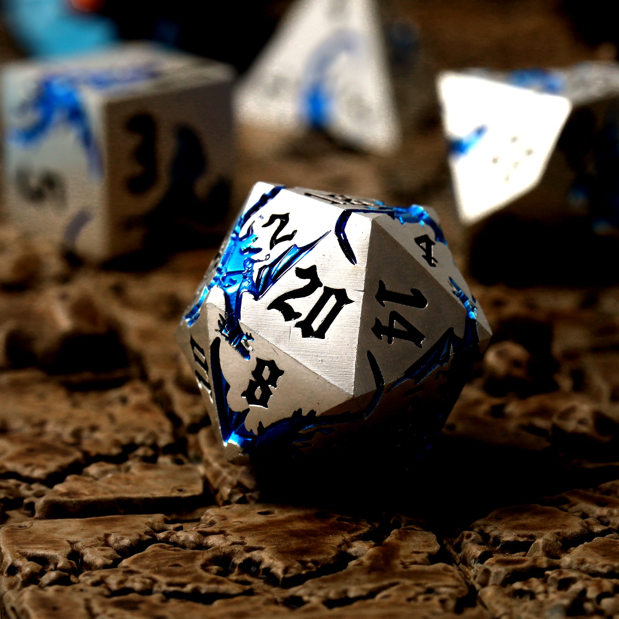 Tempestwyrm Metal RPG Dice Set