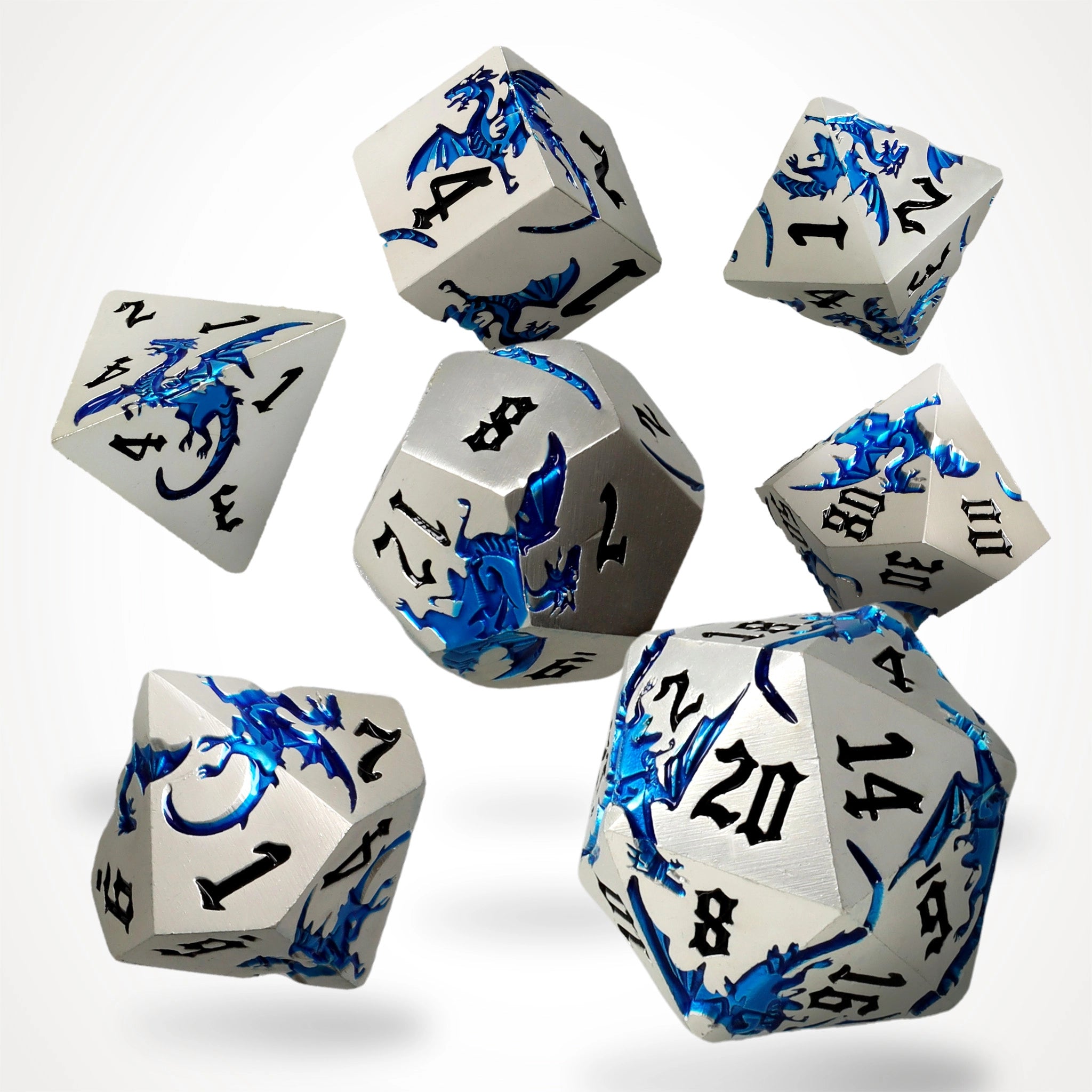 Tempestwyrm Metal RPG Dice Set