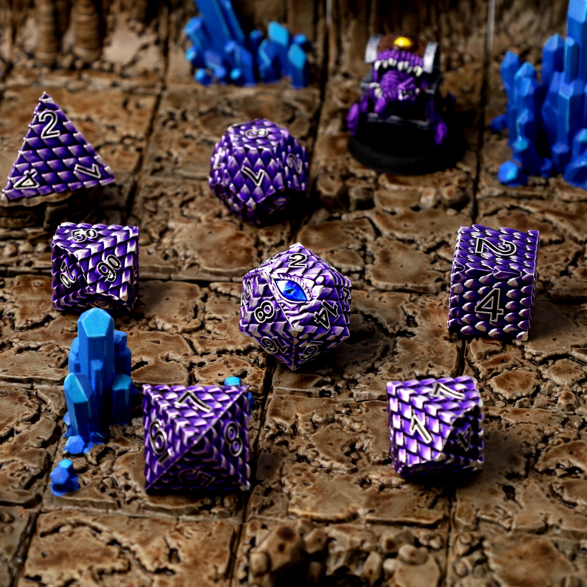Zorvaxius Metal RPG Dice Set