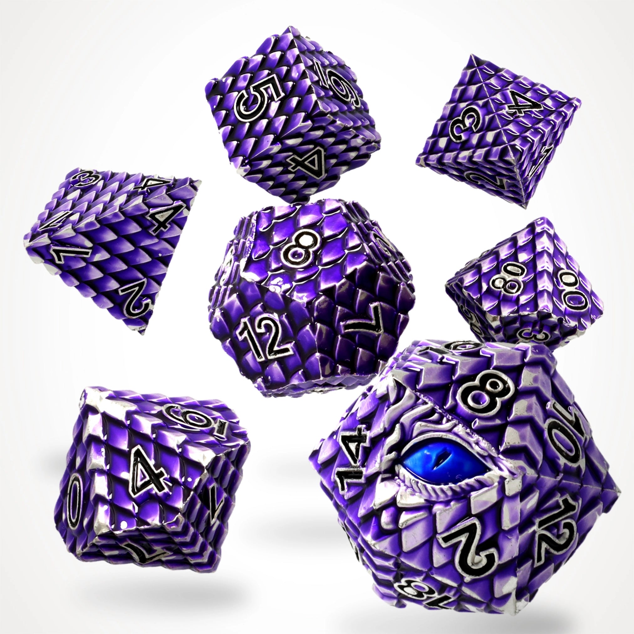 Zorvaxius Metal RPG Dice Set