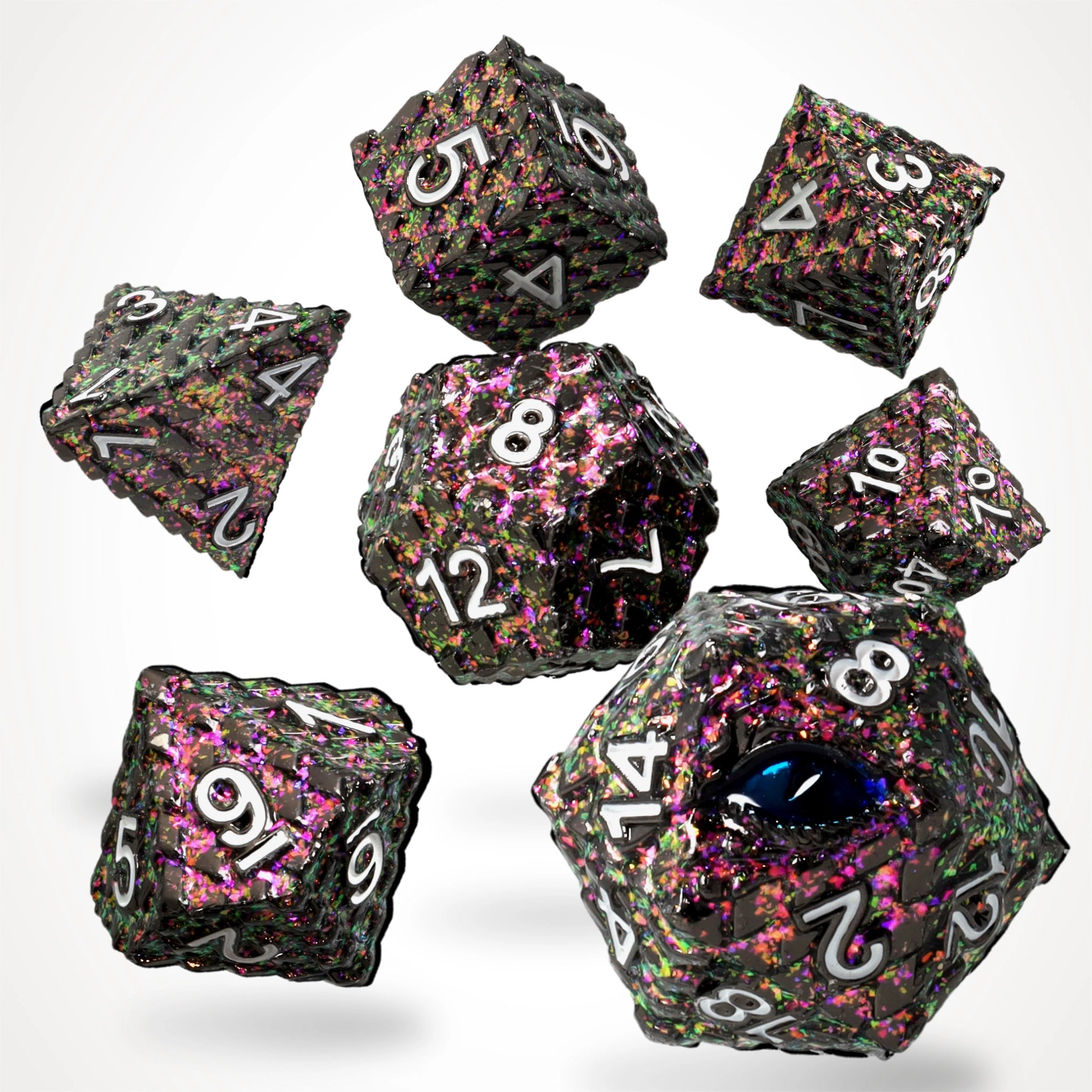 Ignivarax Metal RPG Dice Set