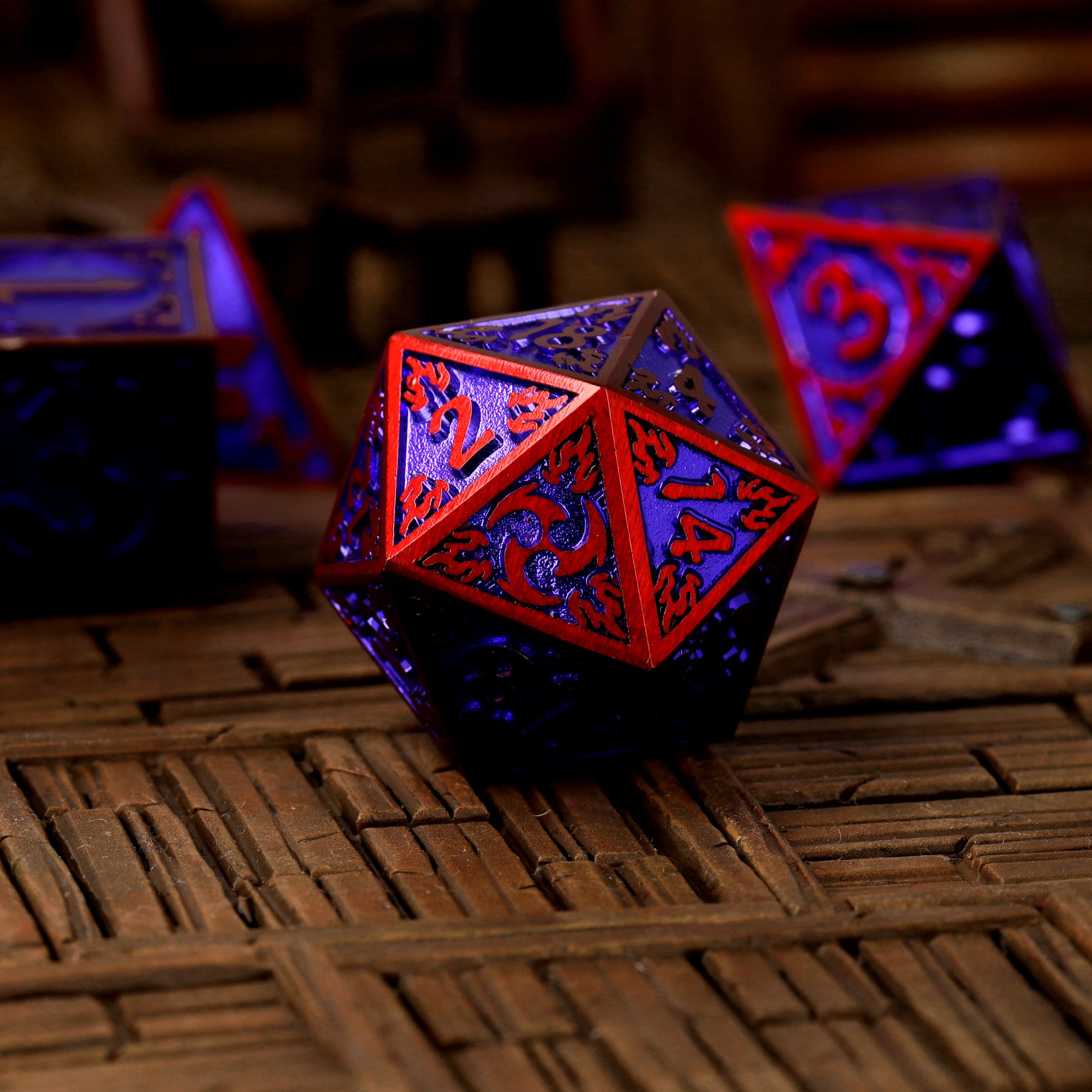 Runeflare Metal RPG Dice Set