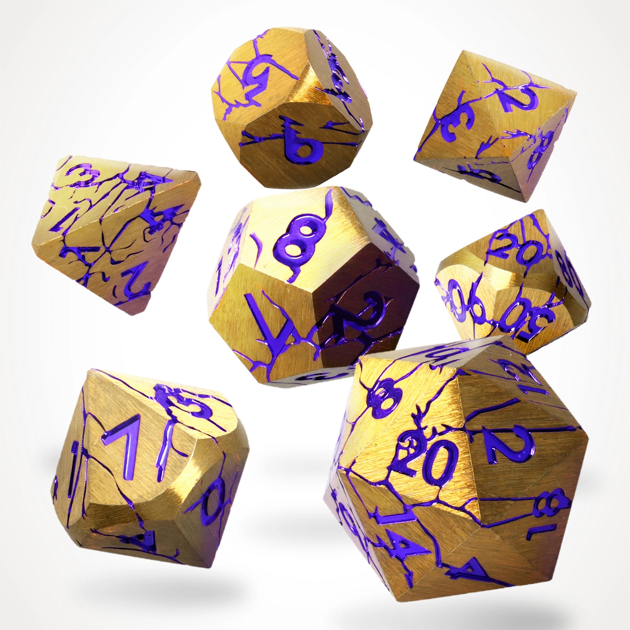 Shattered Sigils Metal RPG Dice Set
