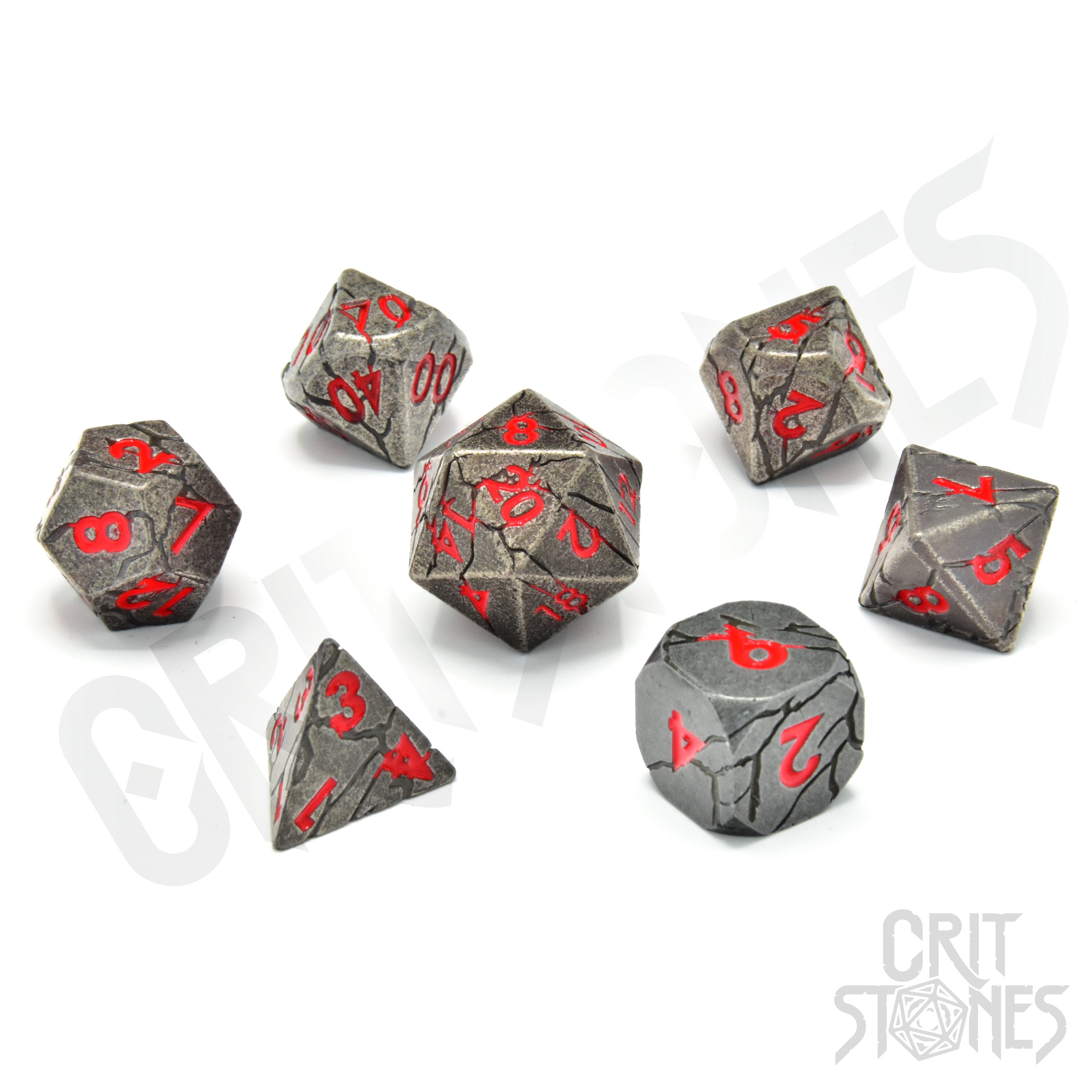 Fractured Fate Metal RPG Dice Set
