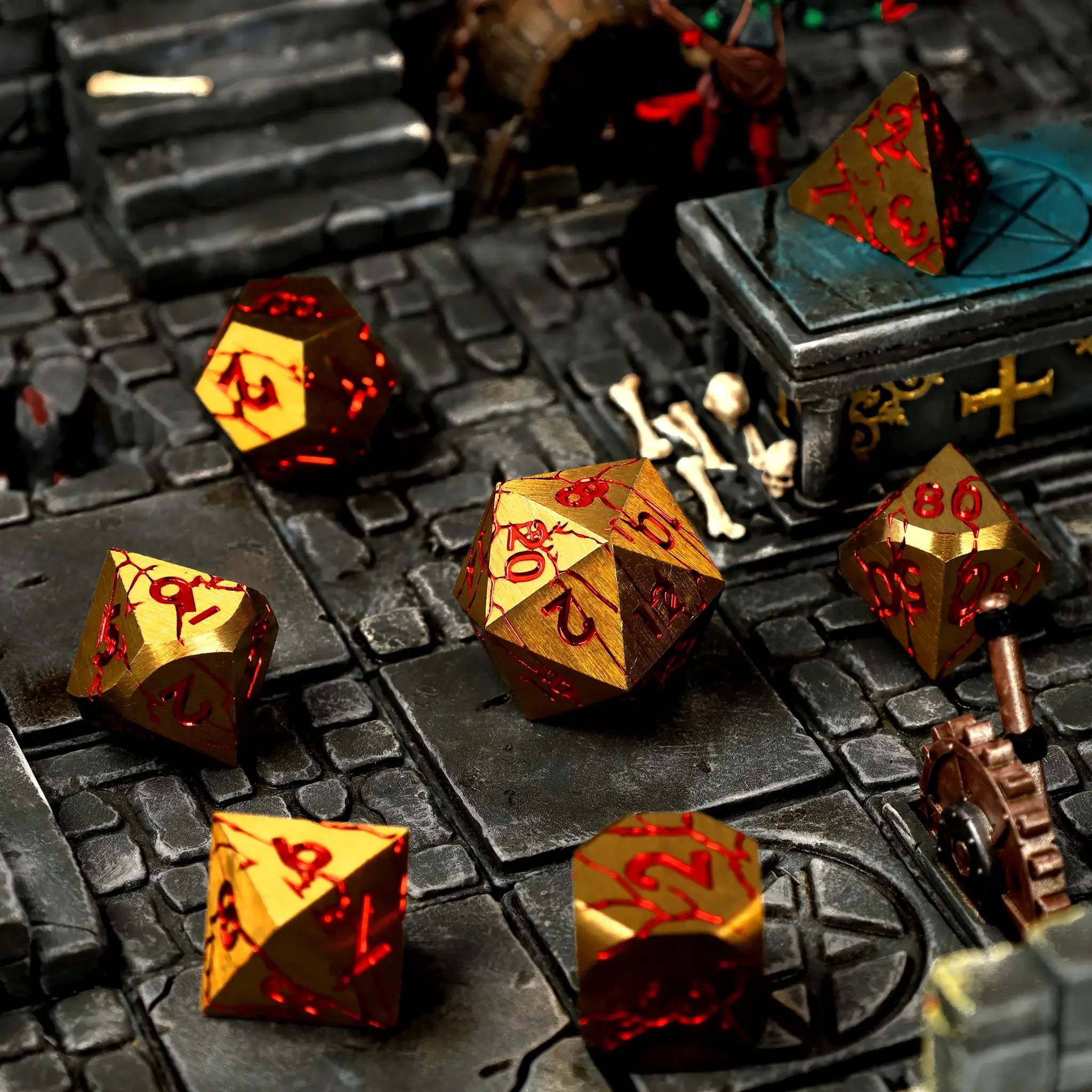 Rage Within Metal RPG Dice Set