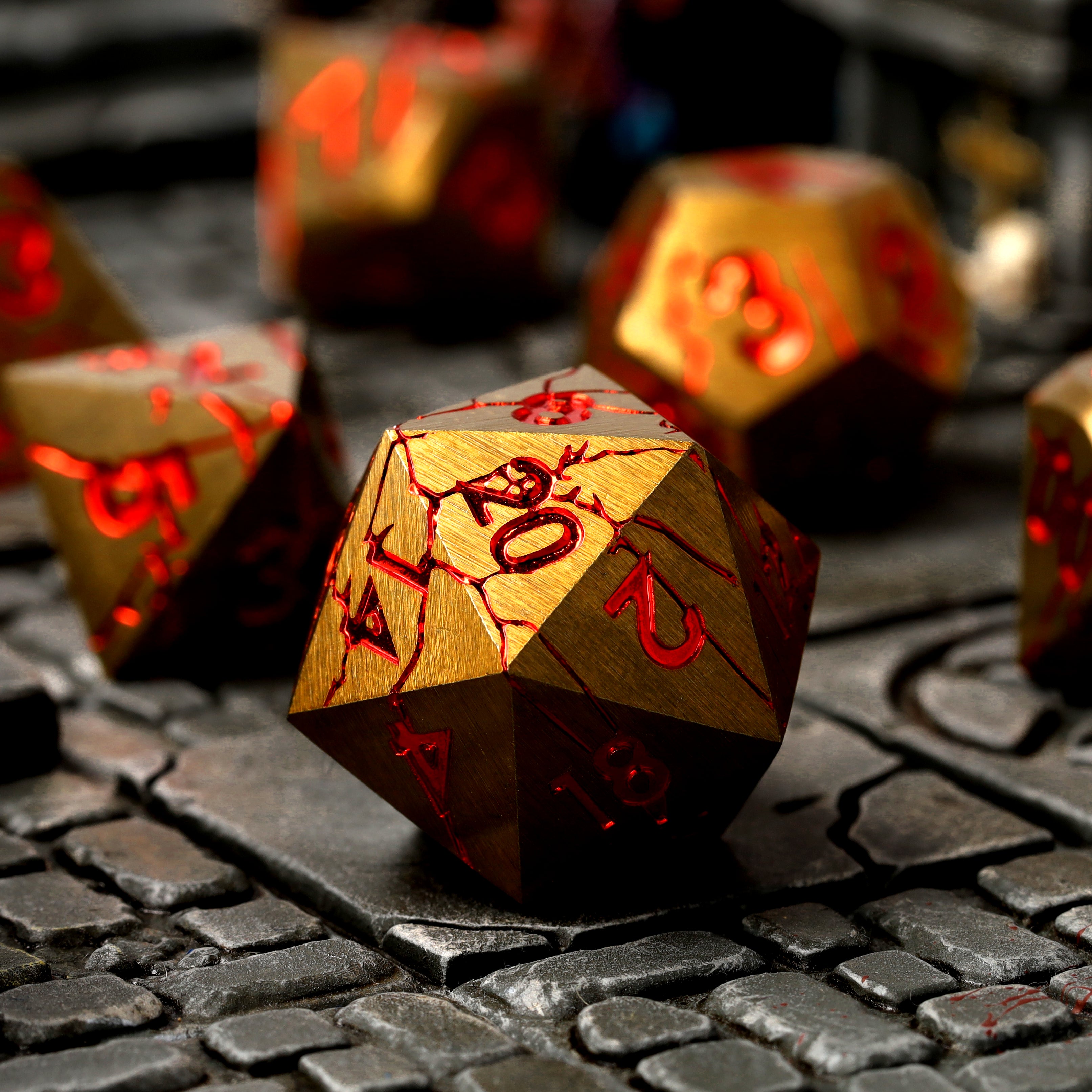 Rage Within Metal RPG Dice Set
