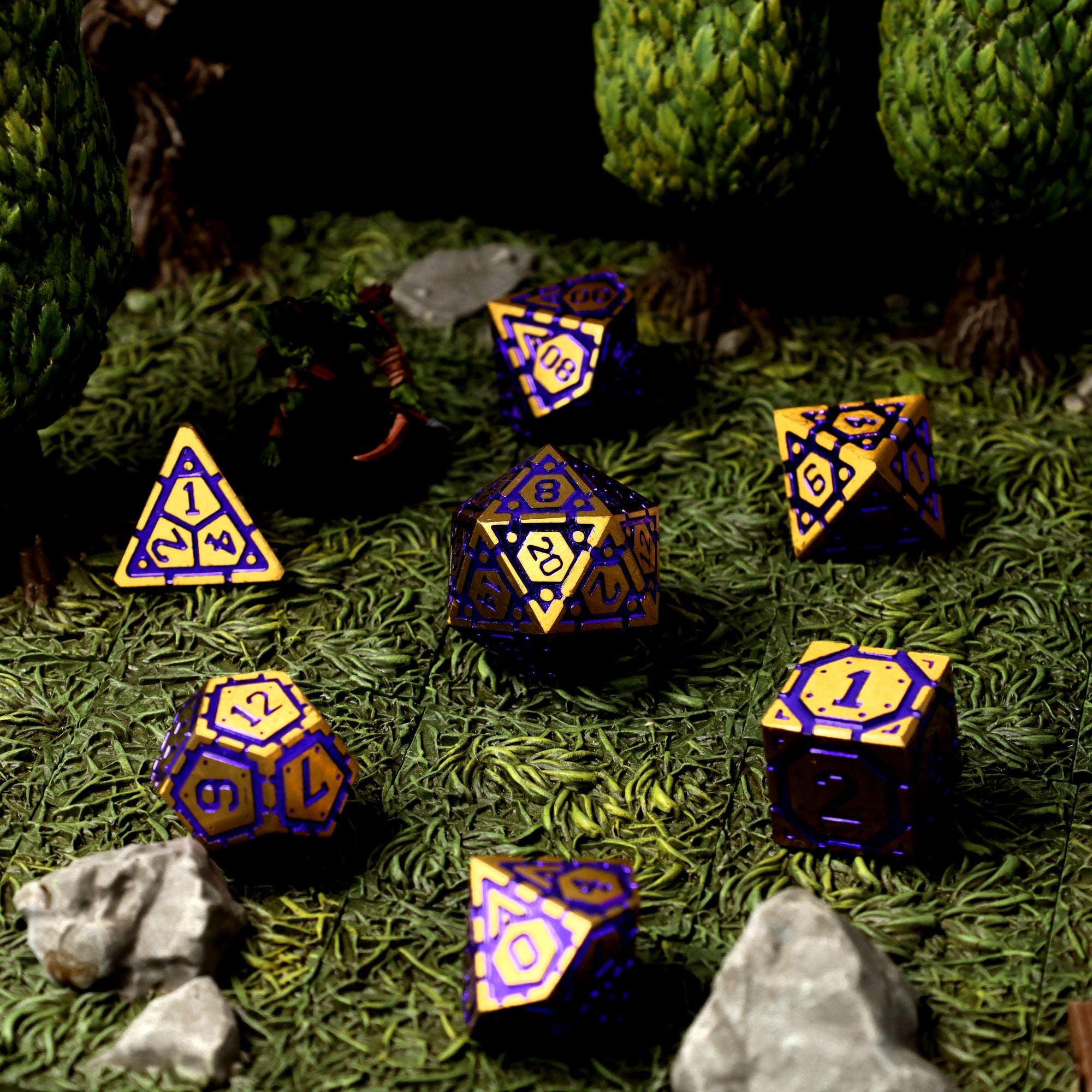 Wiztech Gears Metal RPG Dice Set