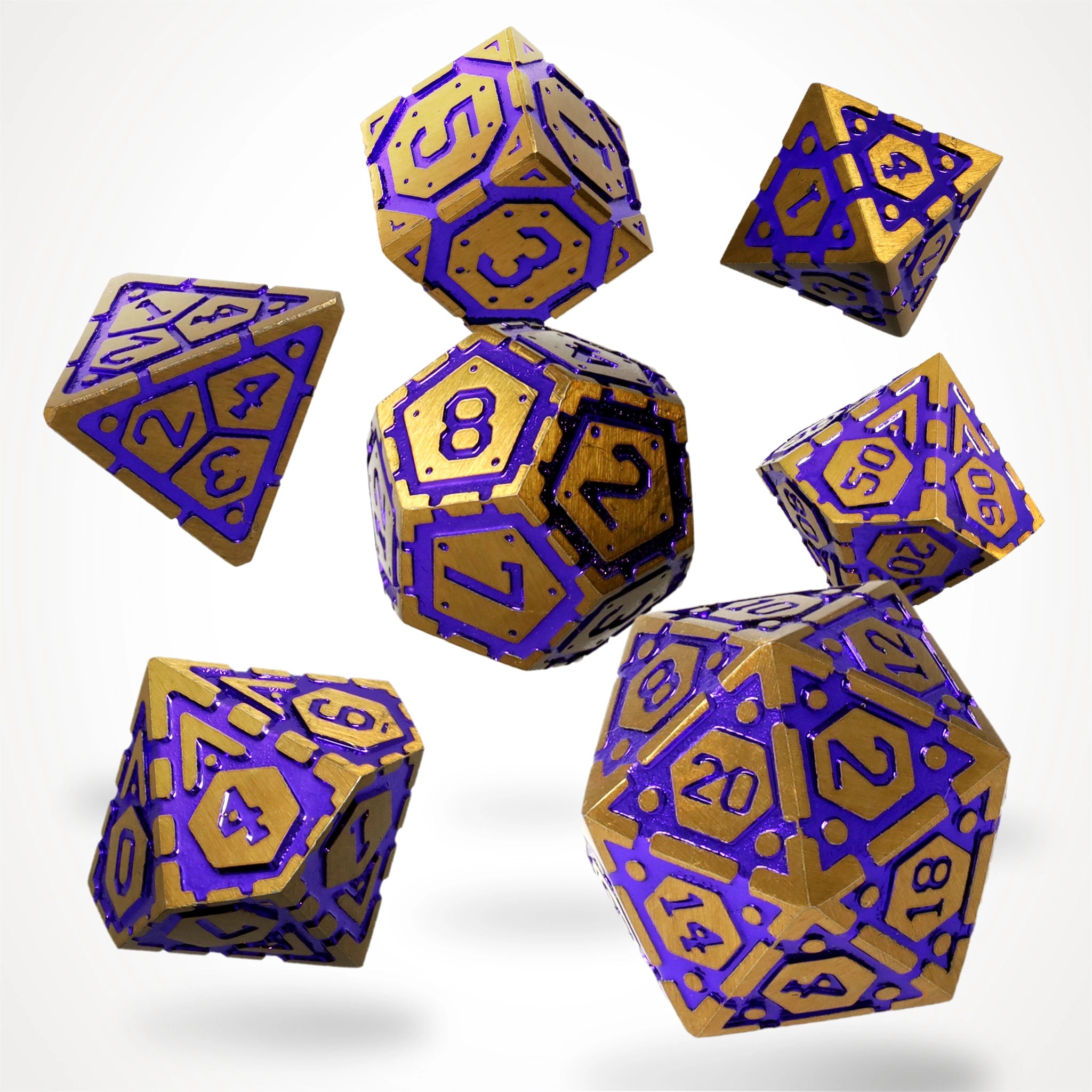 Wiztech Gears Metal RPG Dice Set