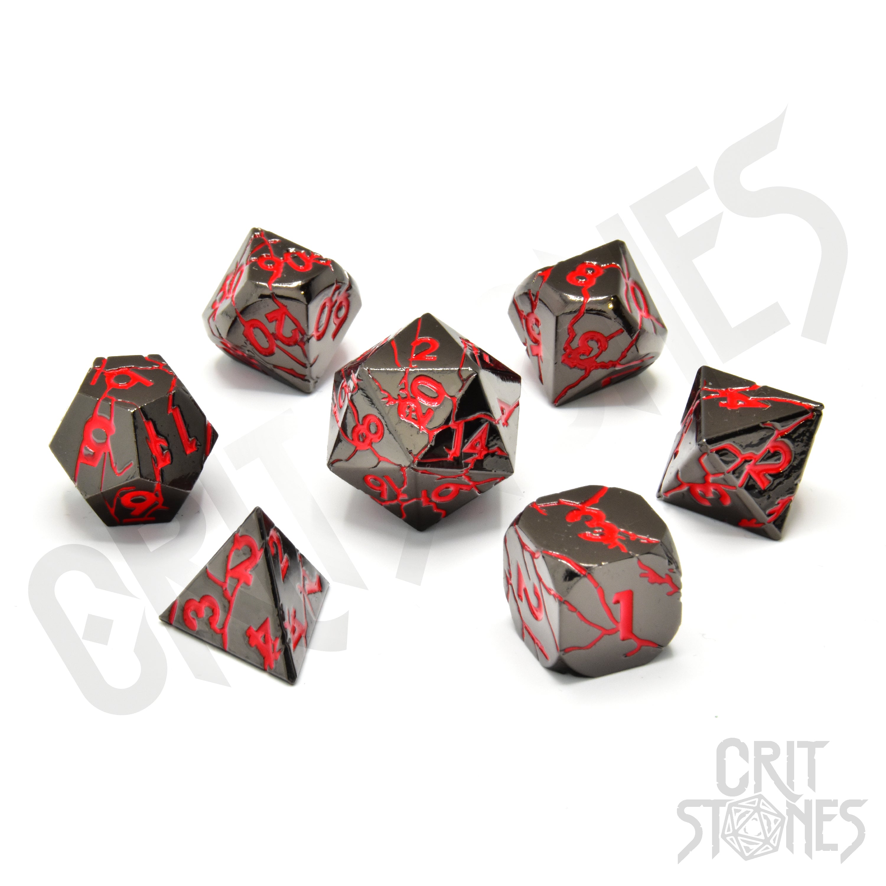 Infernal Iron Metal RPG Dice Set
