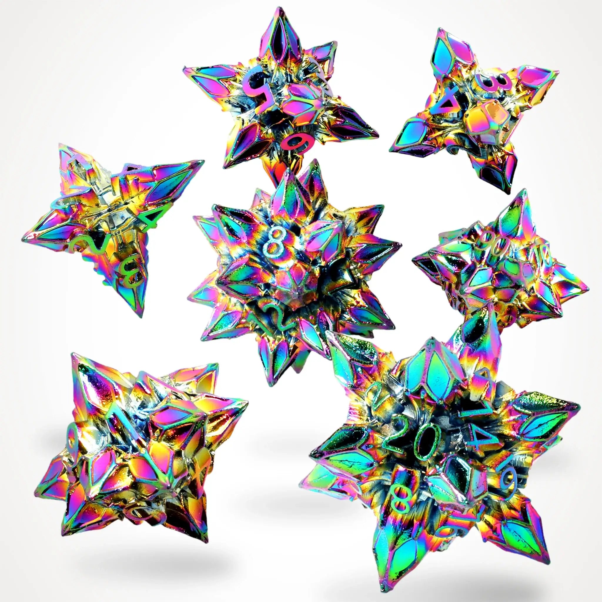 Chaotic Bane Metal RPG Dice Settt