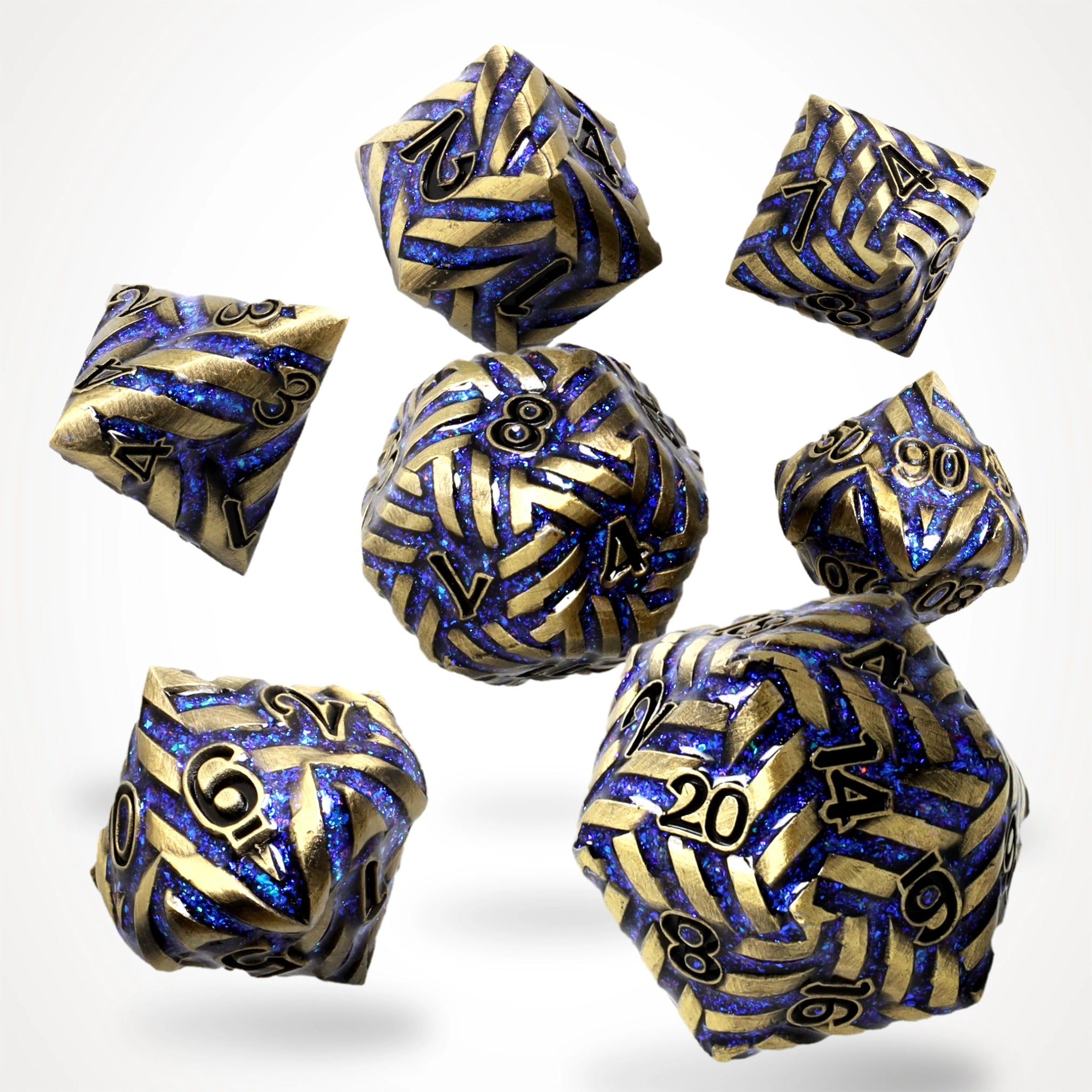 Runes of the Sky Metal RPG Dice Set