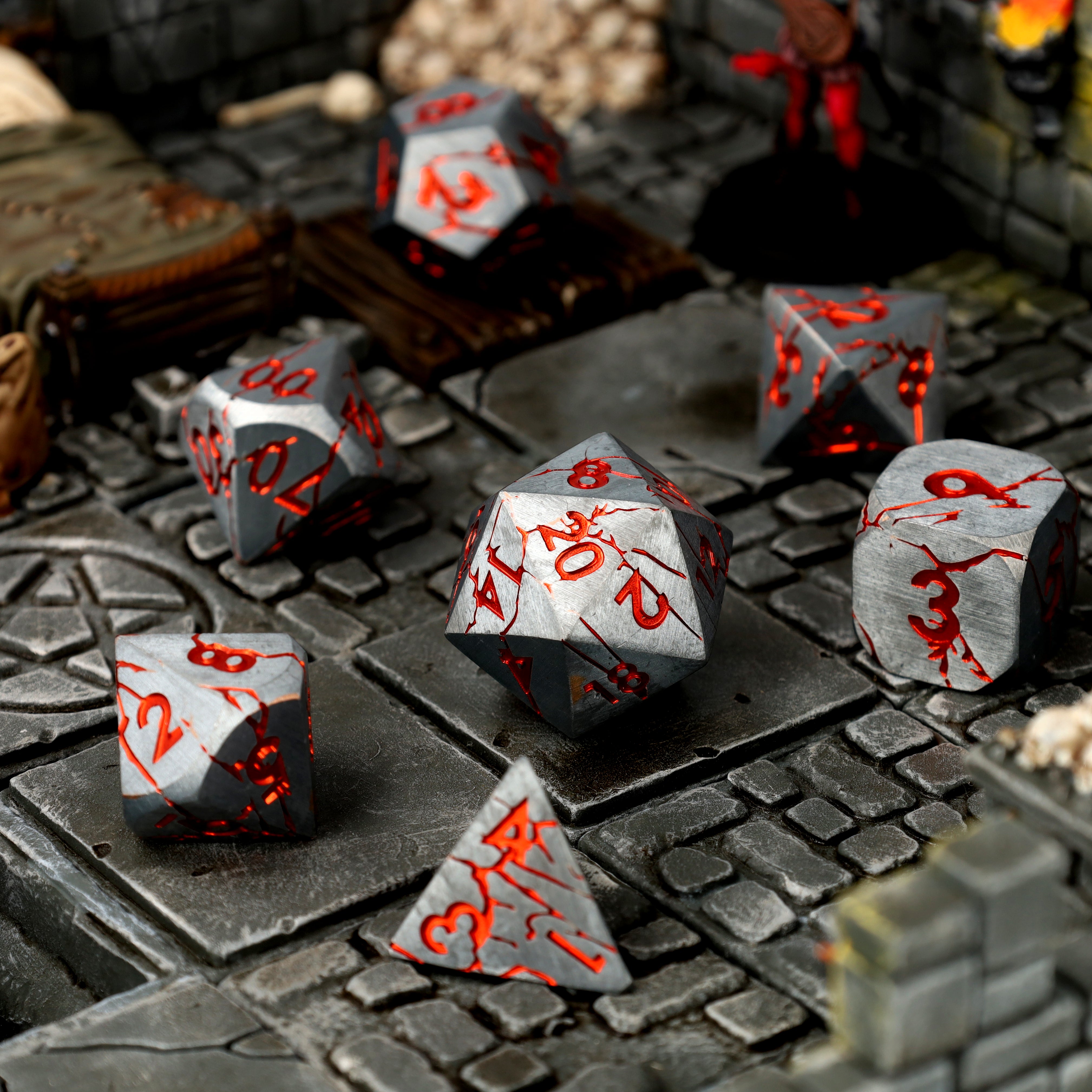 Rifted Blade Metal RPG Dice Set