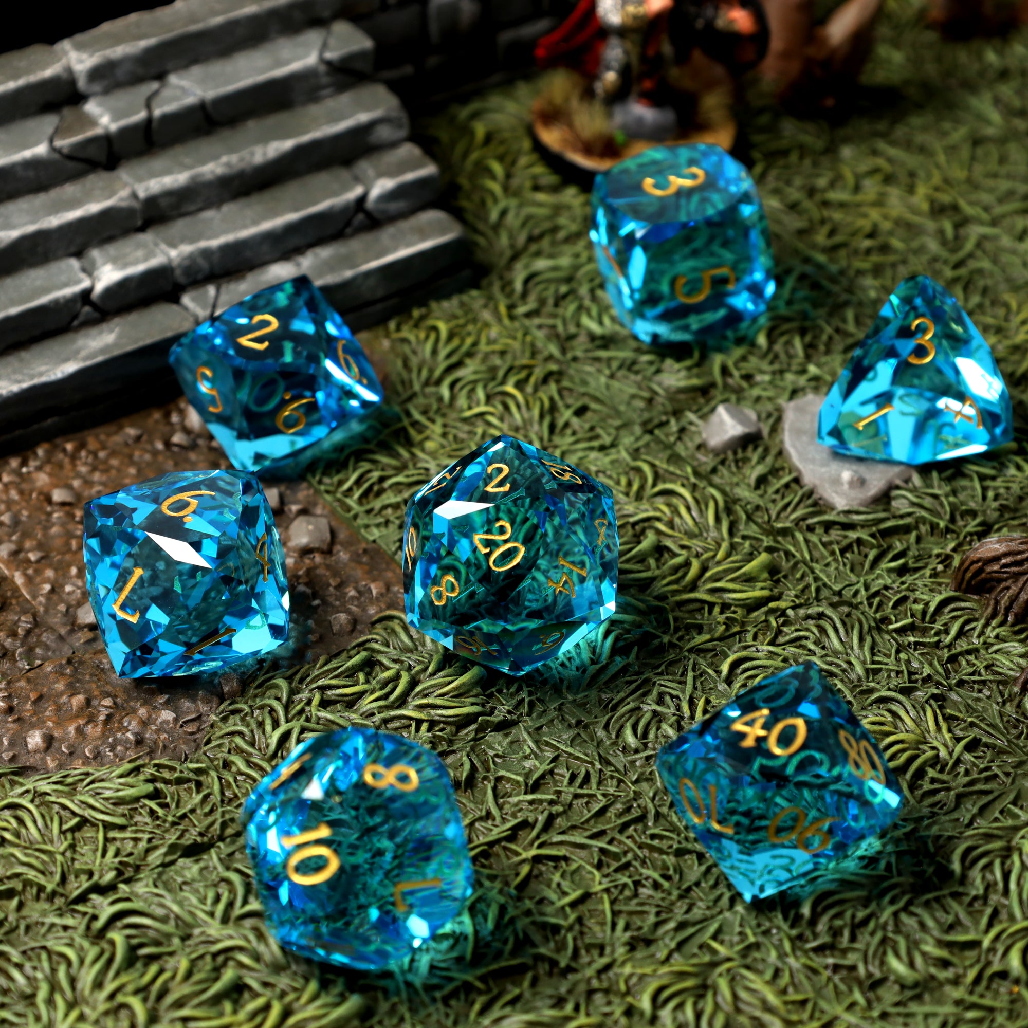 Saphrium Eternal Glass RPG dice set
