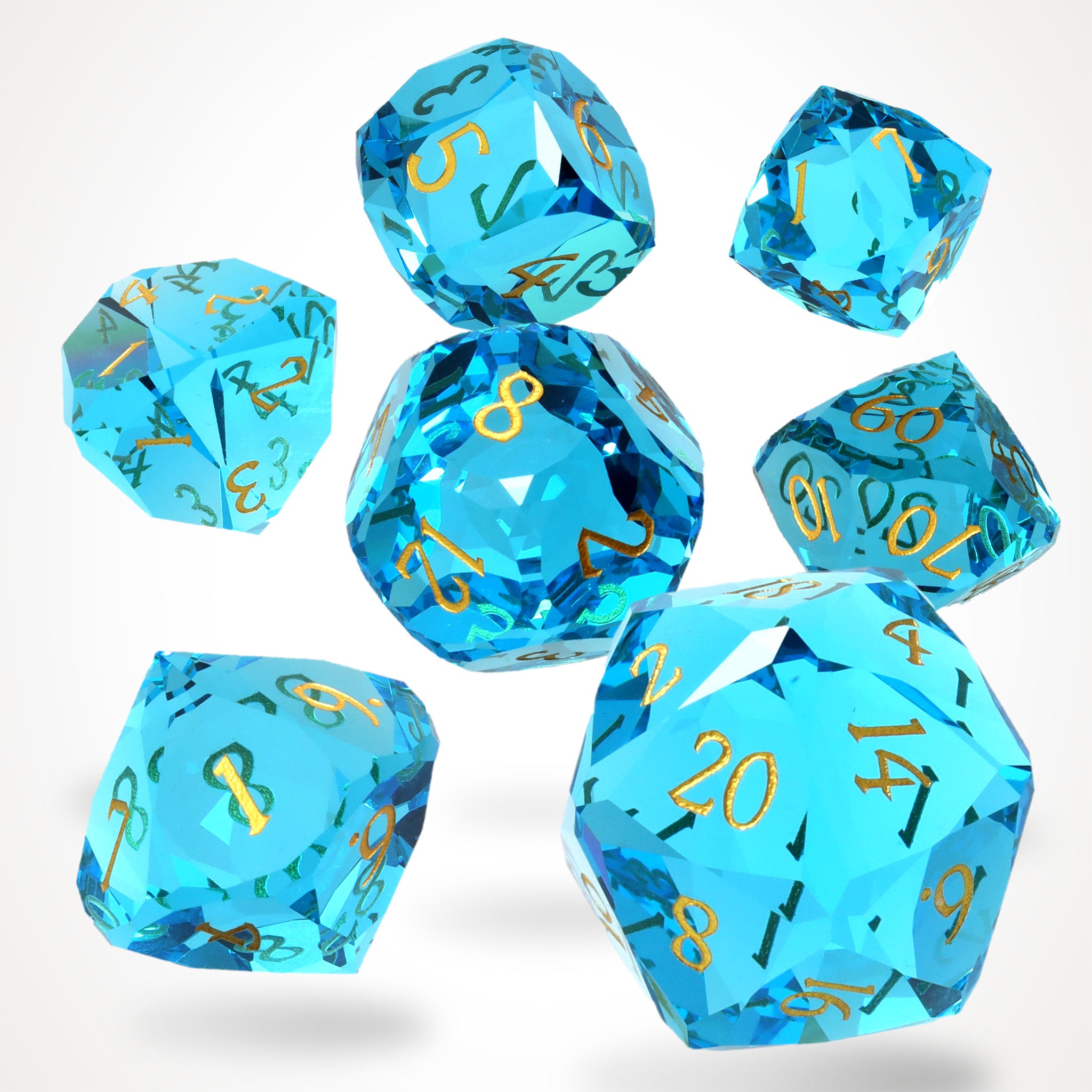 Saphrium Eternal Glass RPG dice set
