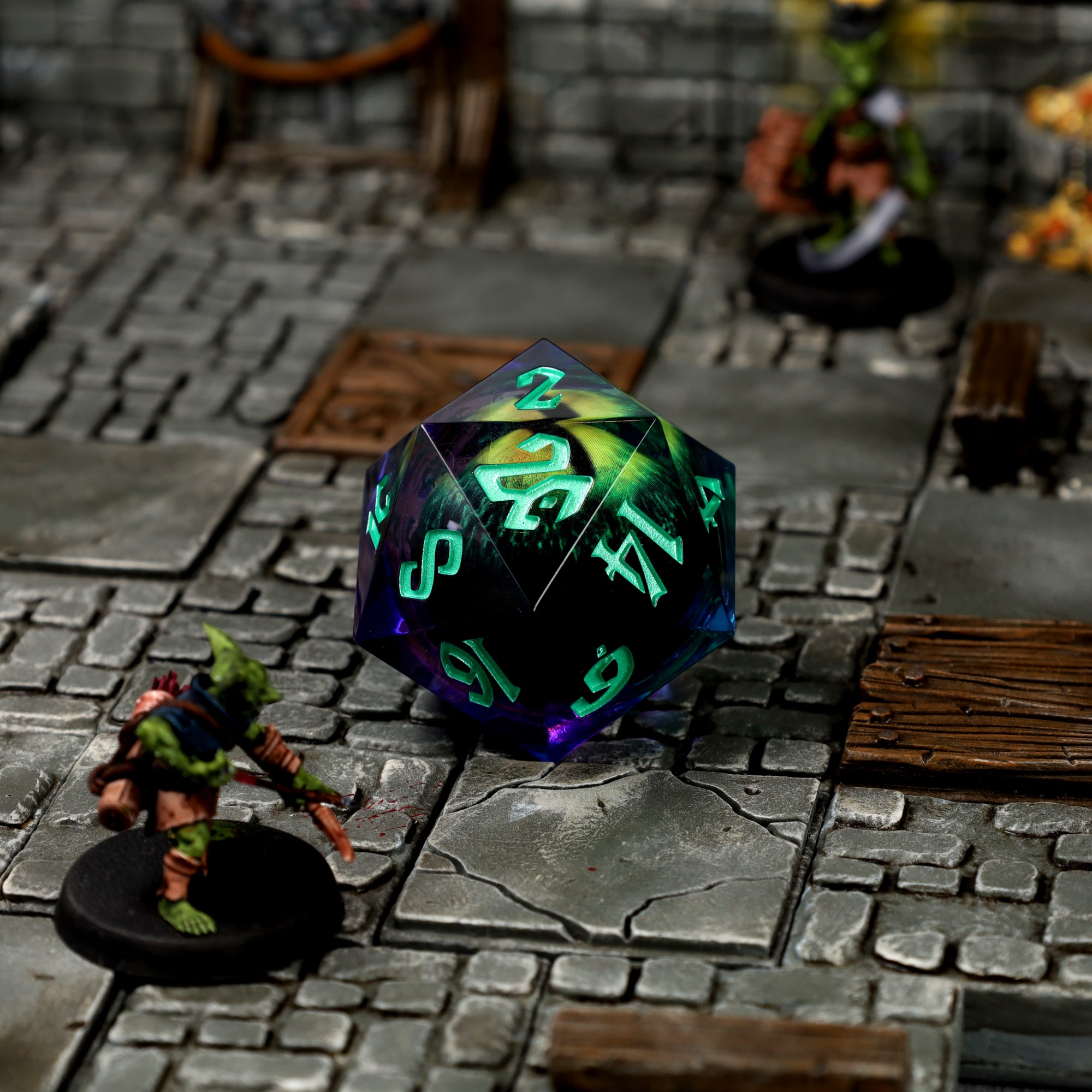 Forest Dragon's Gaze 33mm Floating Eye D20 in scene