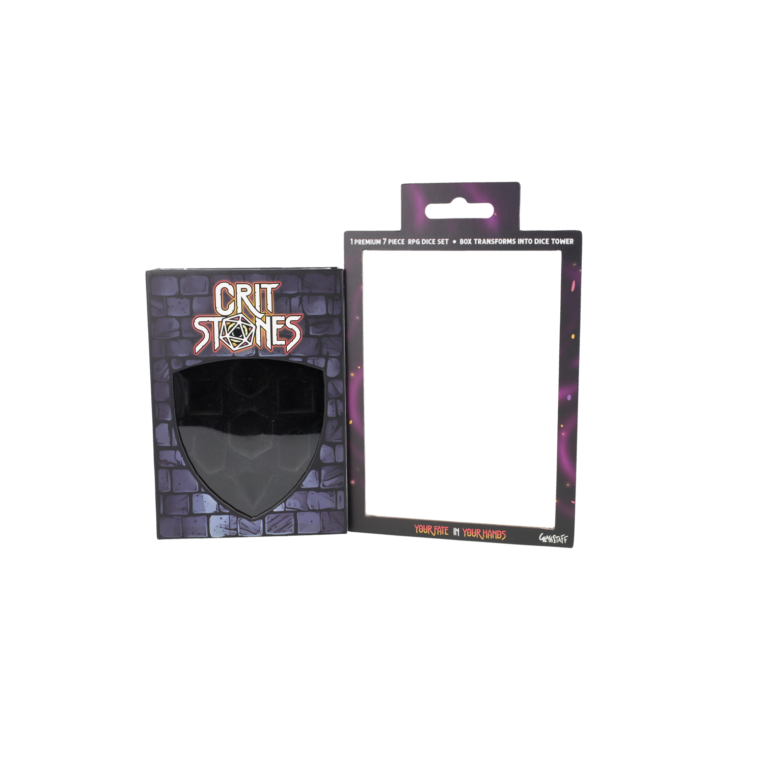 Reusable CritStones dice box hanger