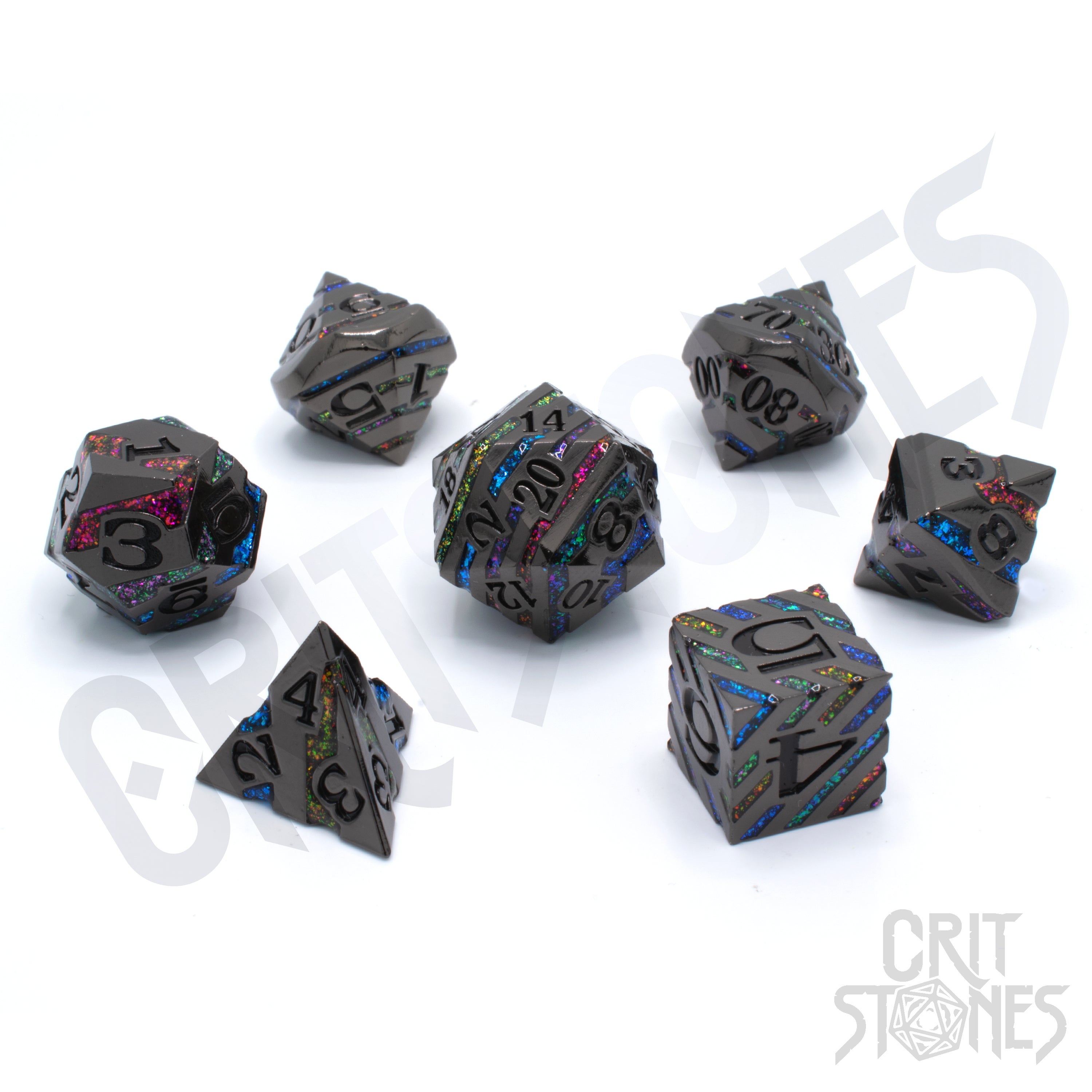 Elysian Trails Metal RPG Dice Set