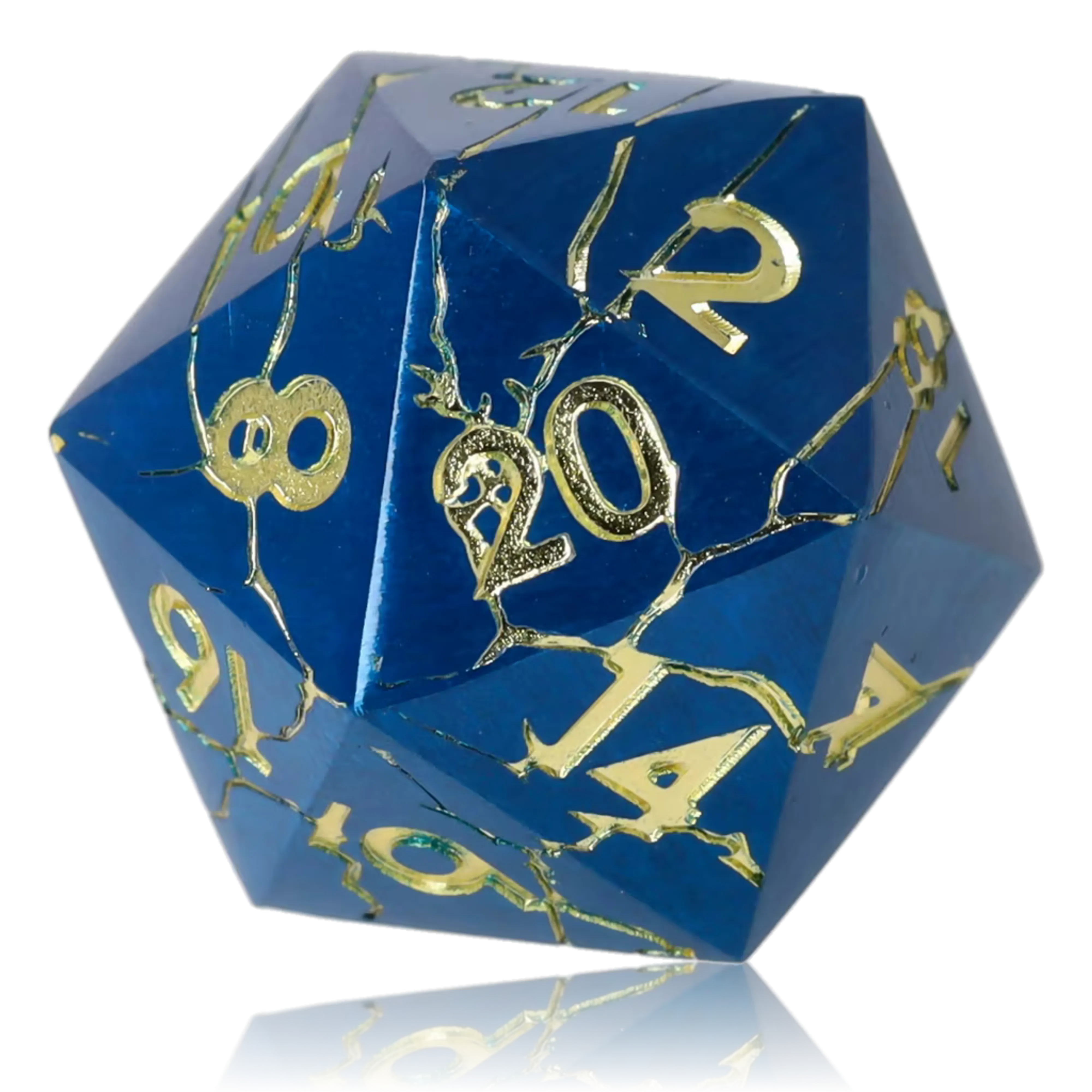 Gilded Rift Metal RPG Dice Set