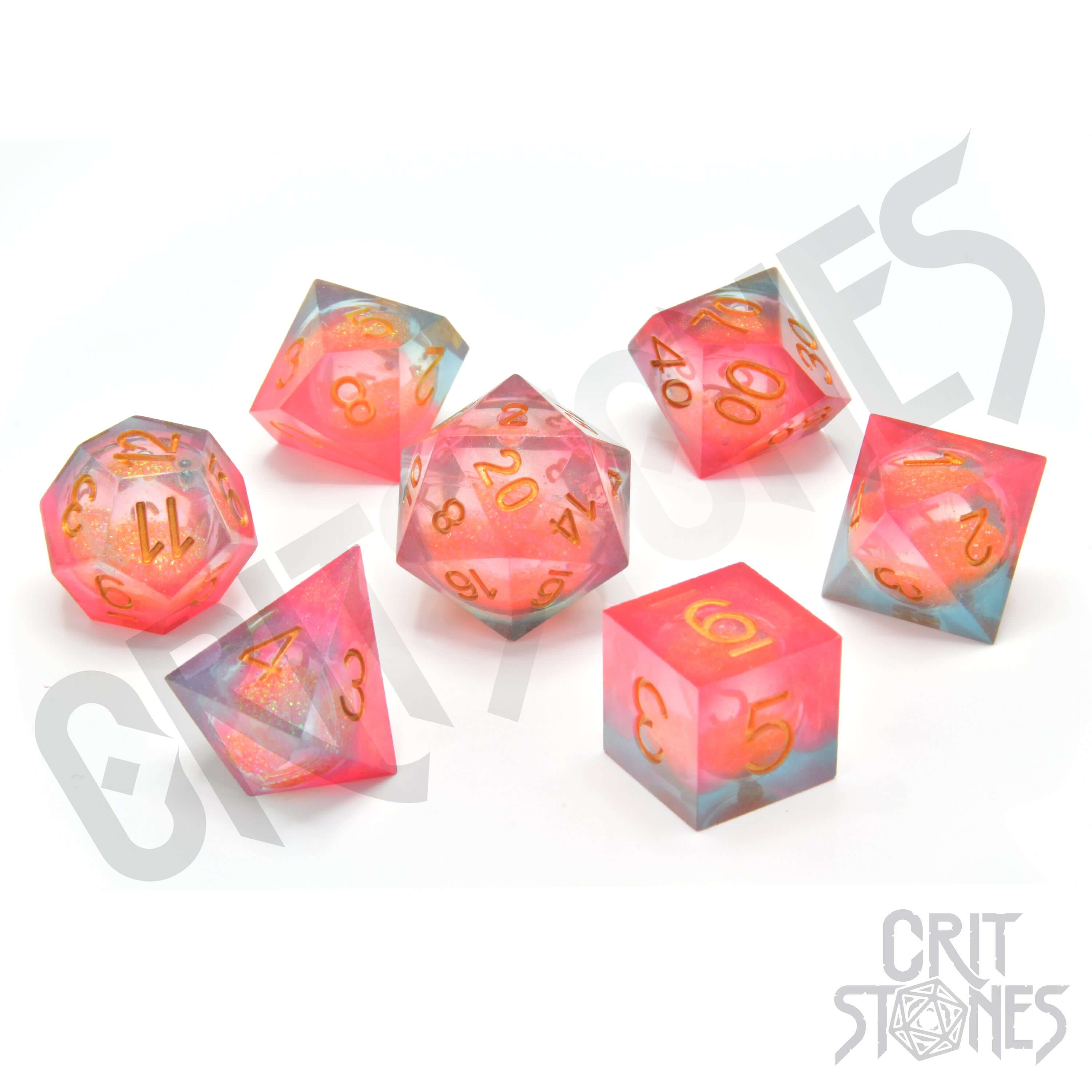 Lava Essence Liquid Core RPG Dice Set