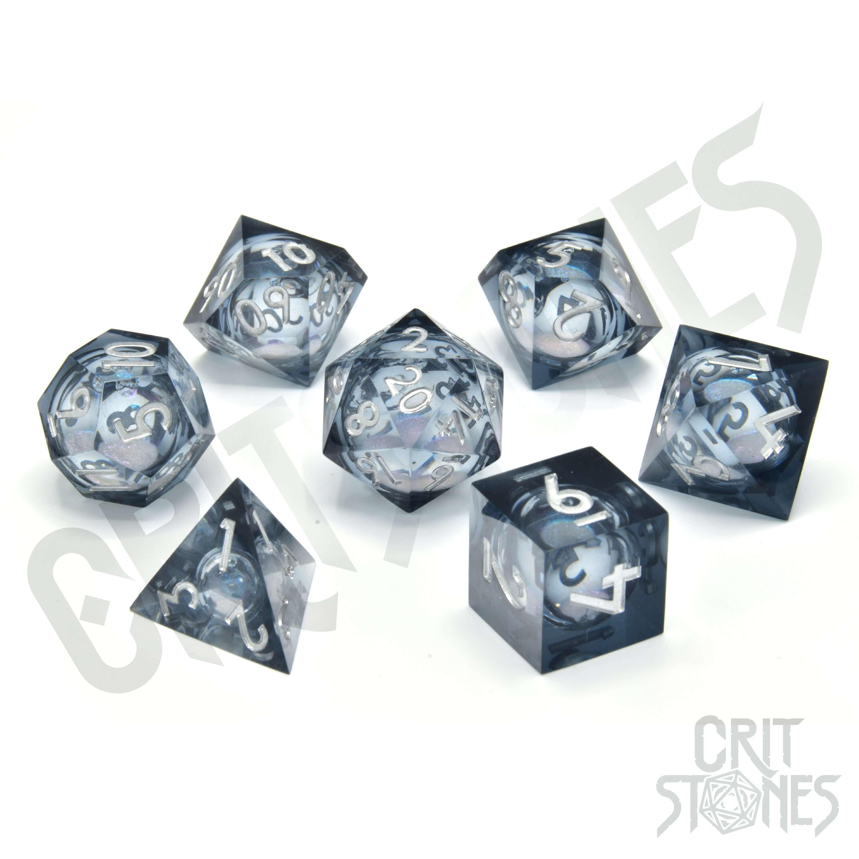 Nebula Night Liquid Core RPG Dice Set