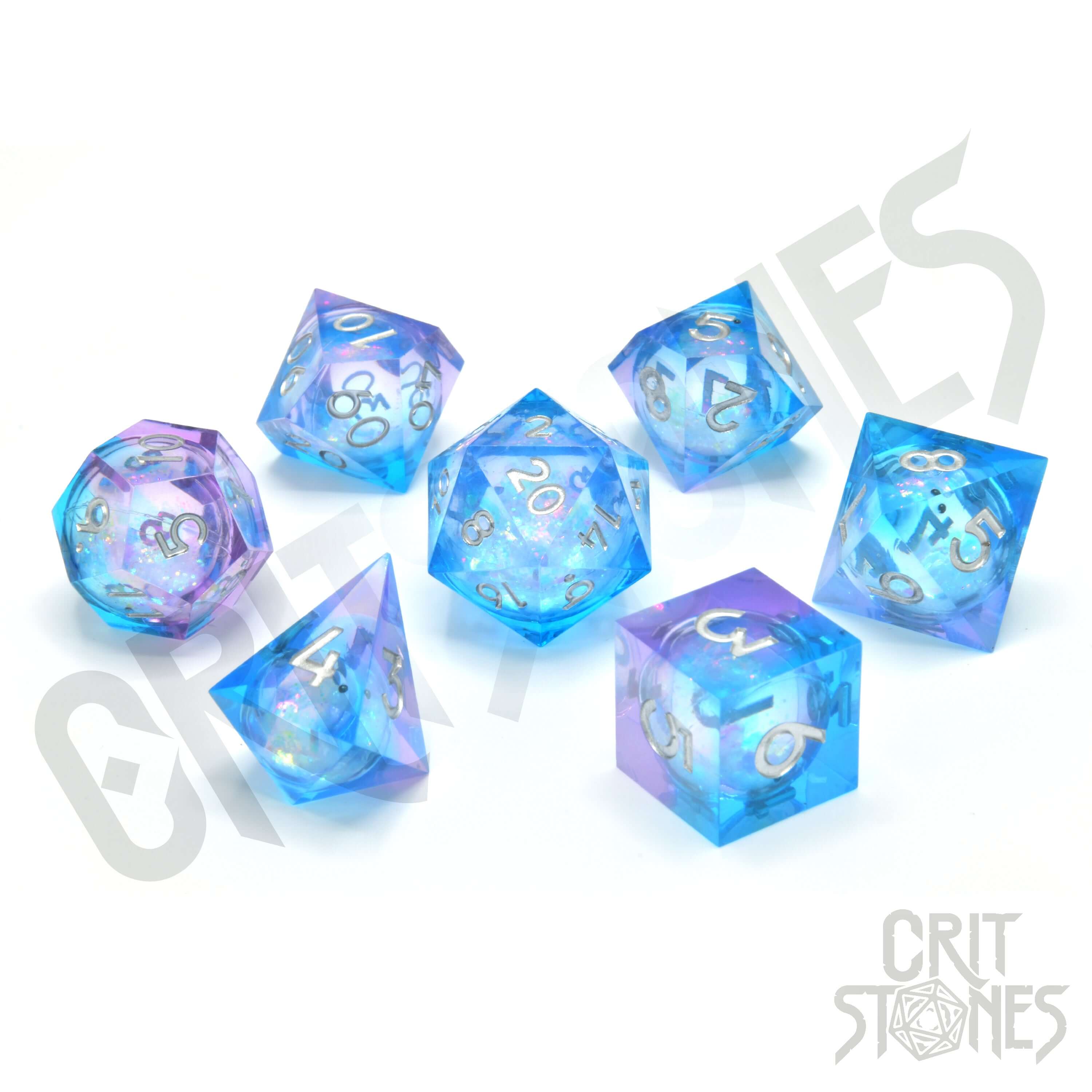Pink Ice Liquid Core RPG Dice Set