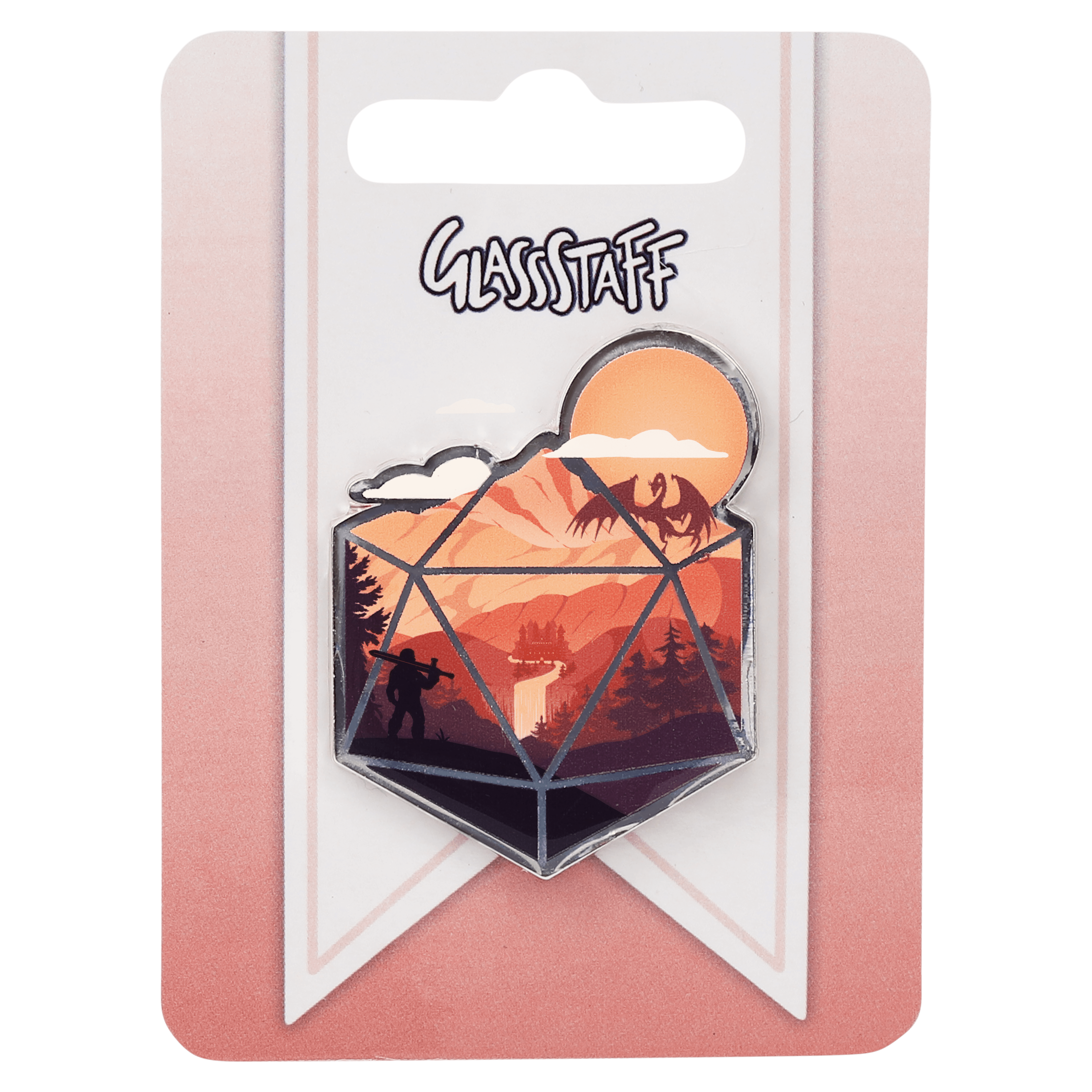 The d20 Hero Pin - D&D / TTRPG Pin - Glassstaff