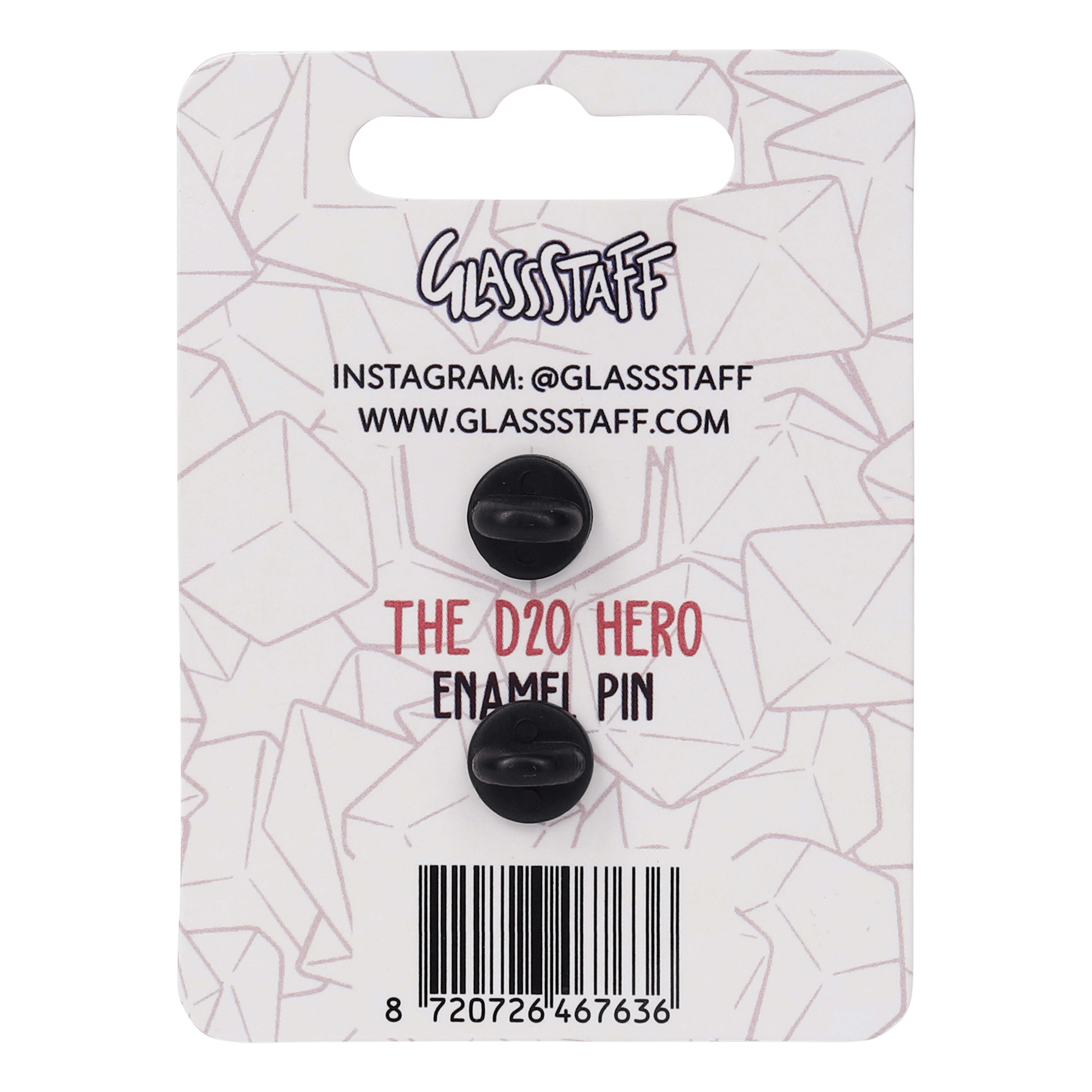 The d20 Hero Pin - D&D / TTRPG Pin - Glassstaff