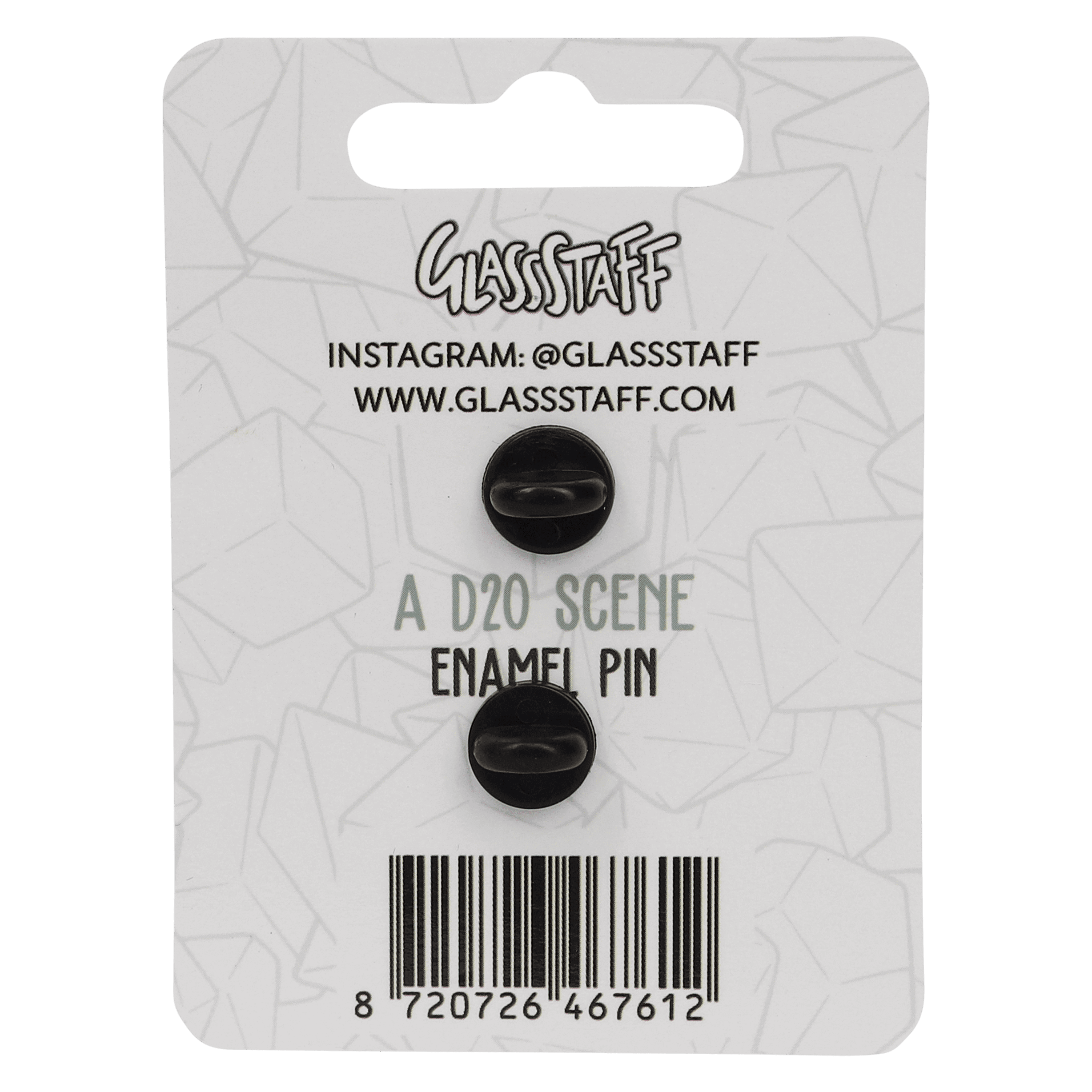 A d20 Scene Pin - D&D / TTRPG Pin - Glassstaff