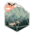 A d20 Scene Pin - D&D / TTRPG Pin - Glassstaff