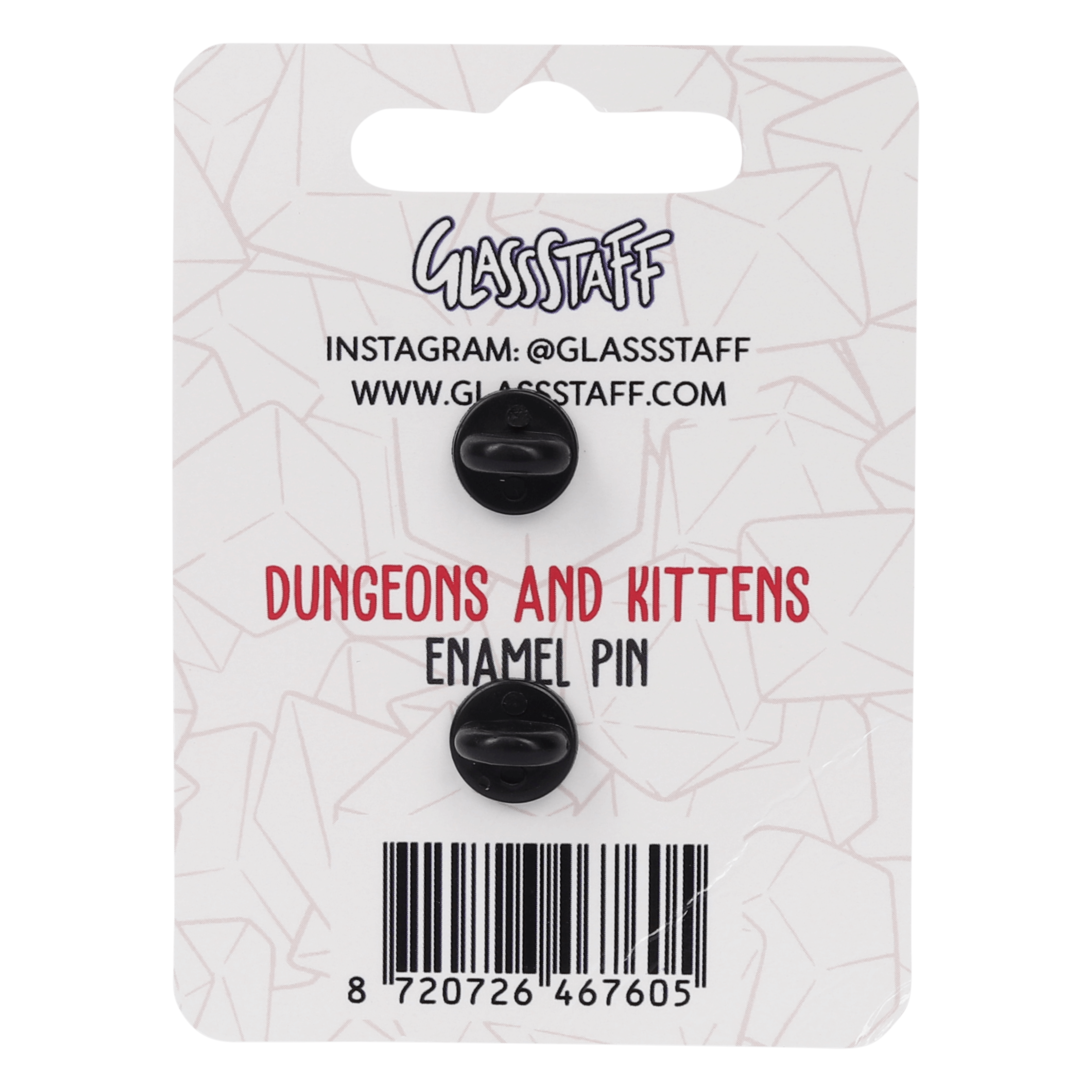 Dungeons & Kittens Pin - D&D / TTRPG Pin - Glassstaff