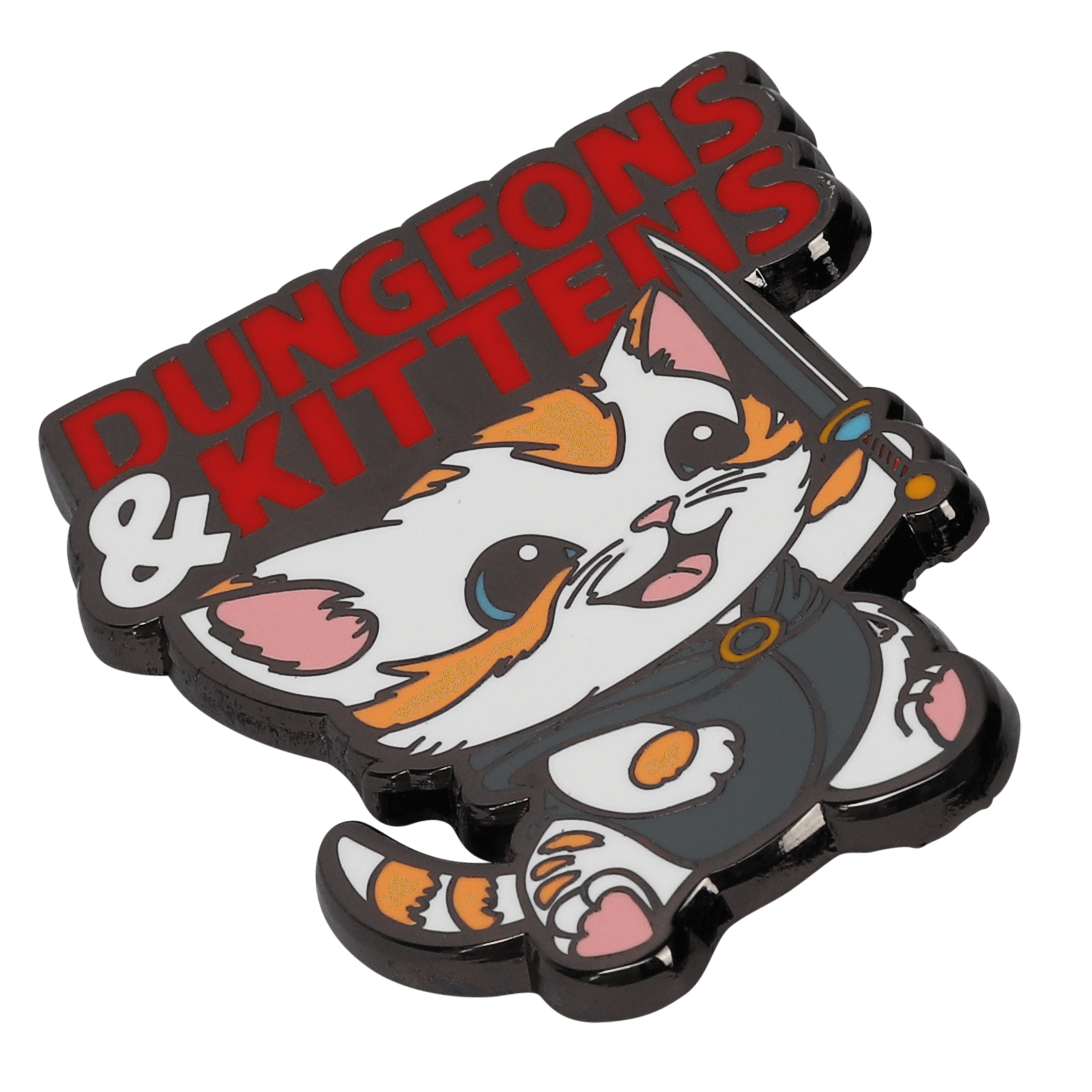 Dungeons & Kittens Pin - D&D / TTRPG Pin - Glassstaff