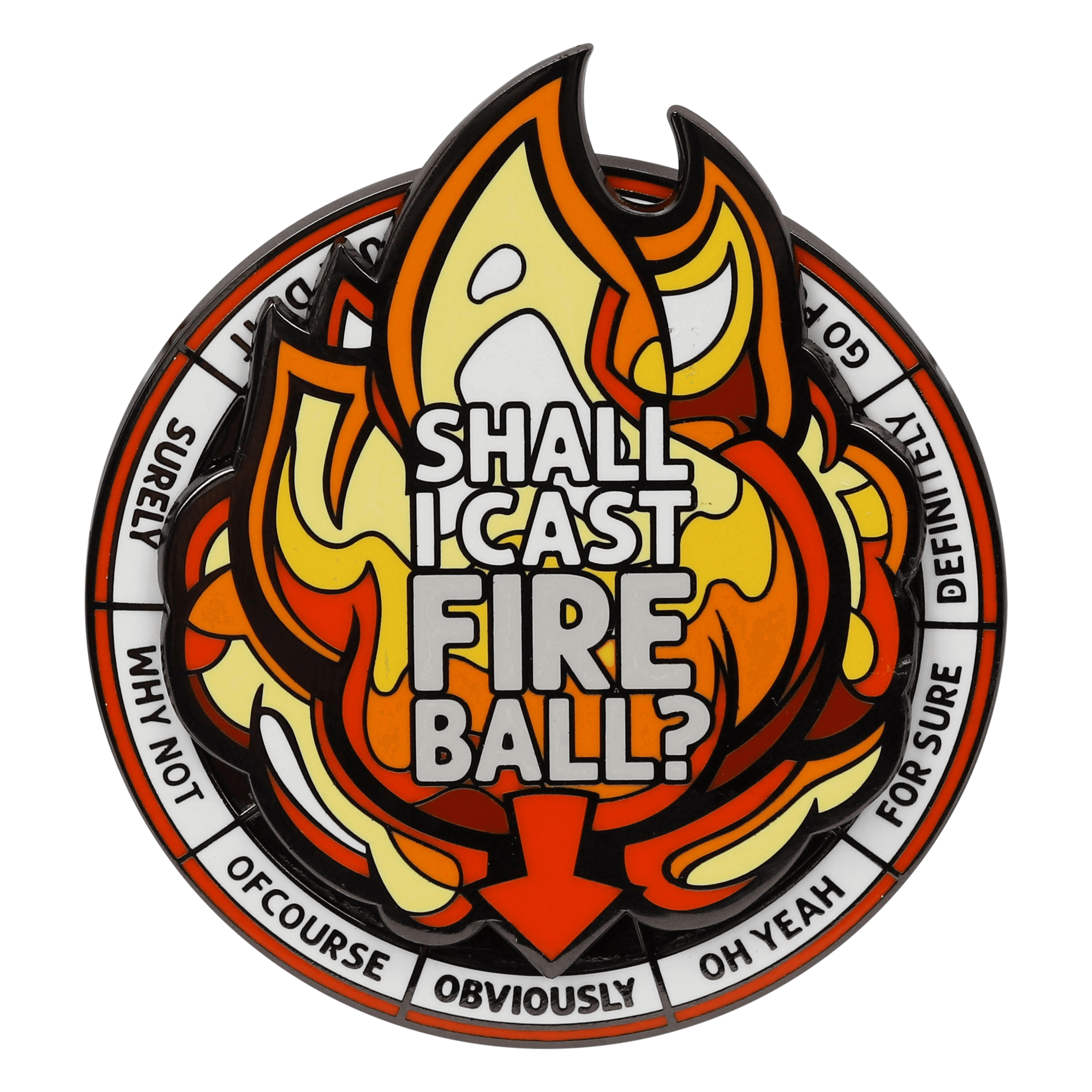 Casting Fireball Spinner Pin - D&D / TTRPG Pin - Glassstaff