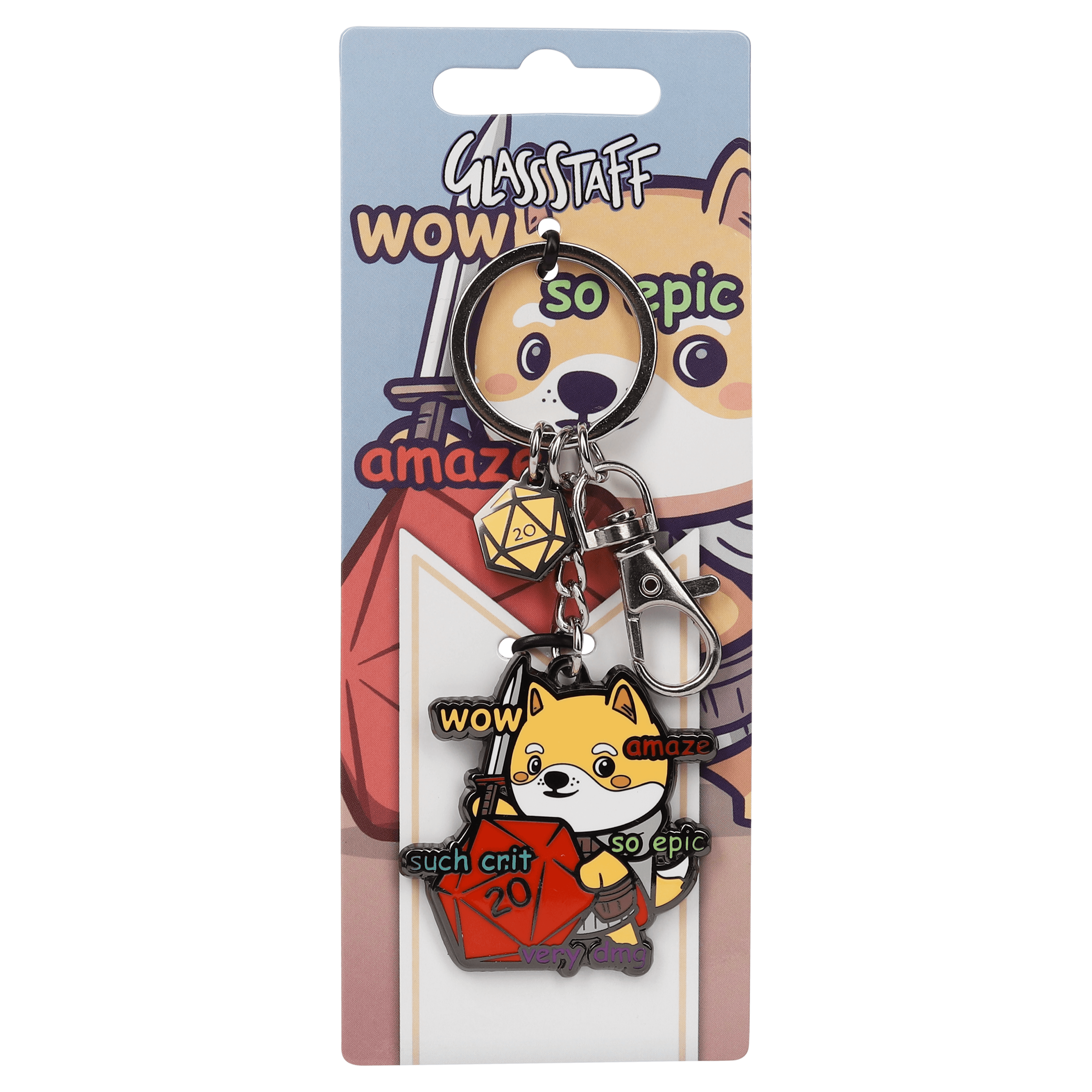 Wow Such Crit Keychain