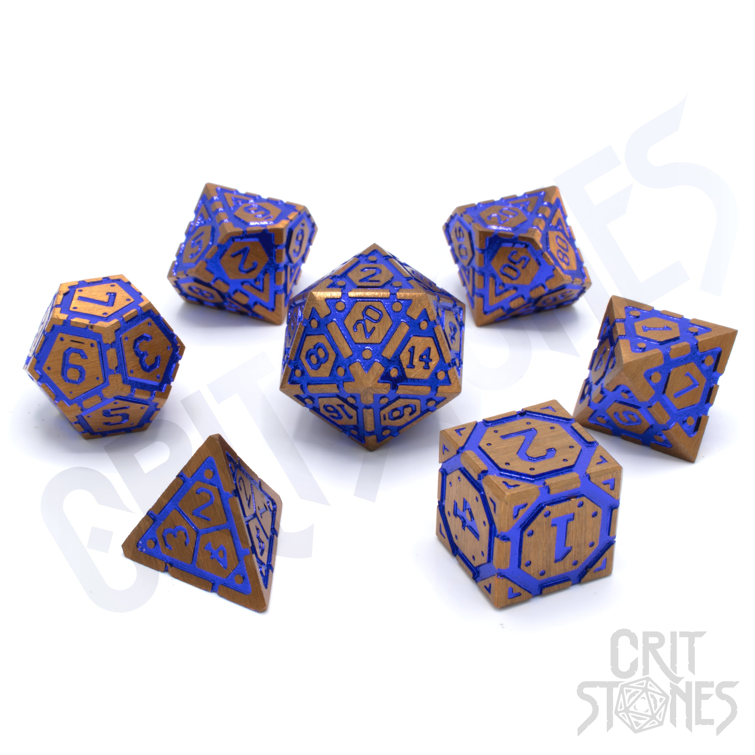 Wiztech Gears Metal RPG Dice Set