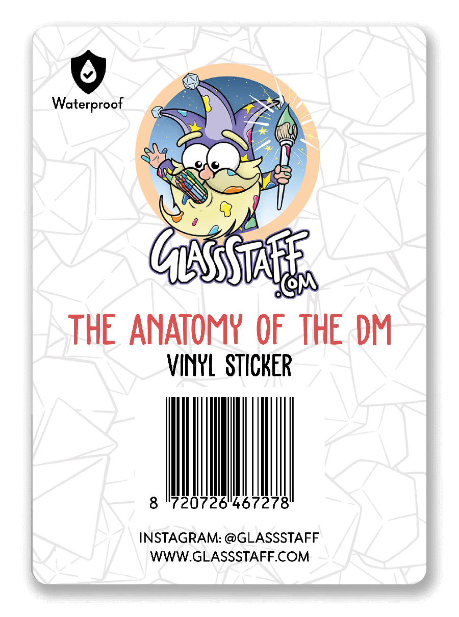 Anatomie van de DM-sticker - D&D / TTRPG-sticker - Glassstaff