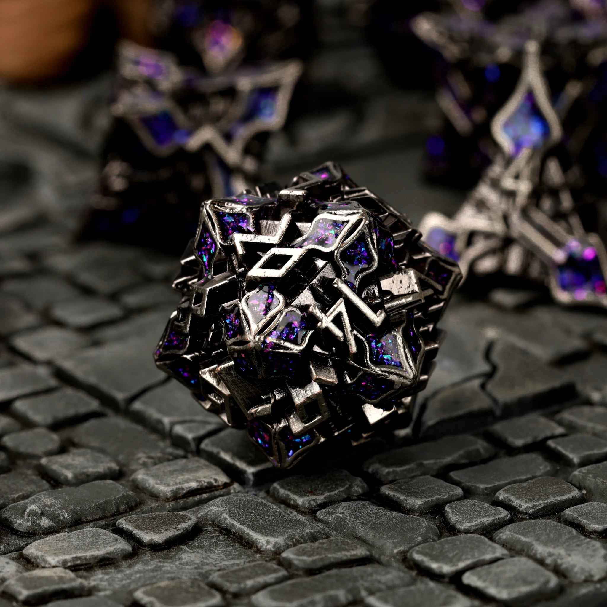 Arcane Alloy Metal RPG Dice Set - RPG Dice Set - GlassStaff