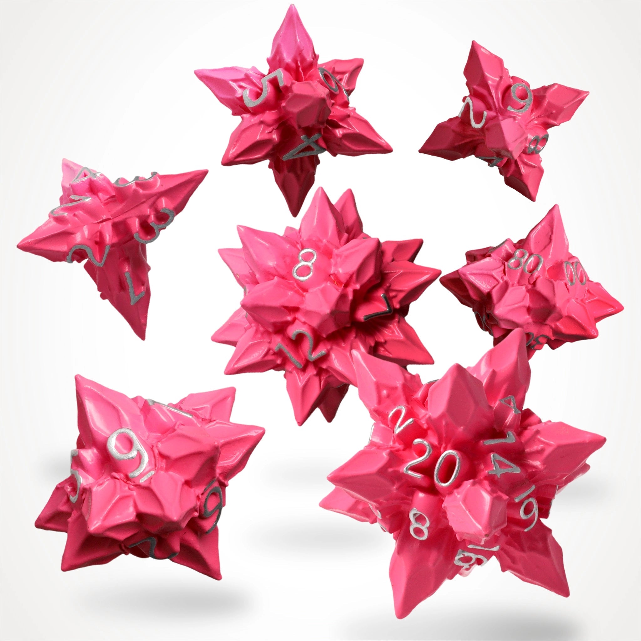 Blossom Bane Metal RPG Dice Set - RPG Dice Set - GlassStaff