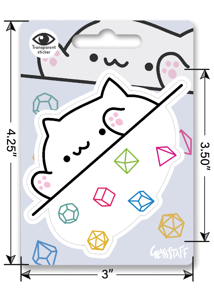 Bongo Dobbelsteen Kat Sticker - D&D / TTRPG Sticker - {{4baeea34105b2fcd1cd85045c05d11be}}