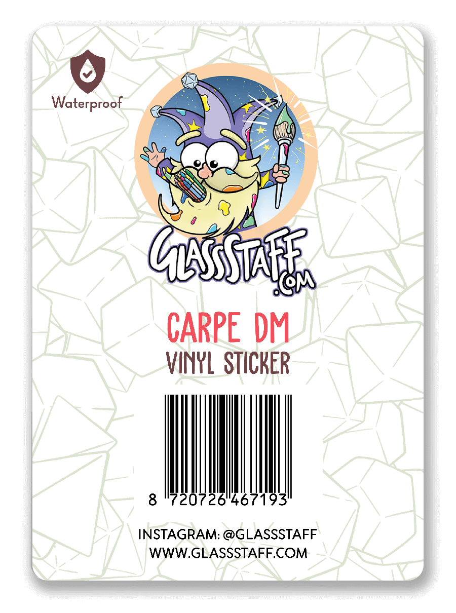 Carpe DM-sticker - D&D / TTRPG-sticker - Glassstaff