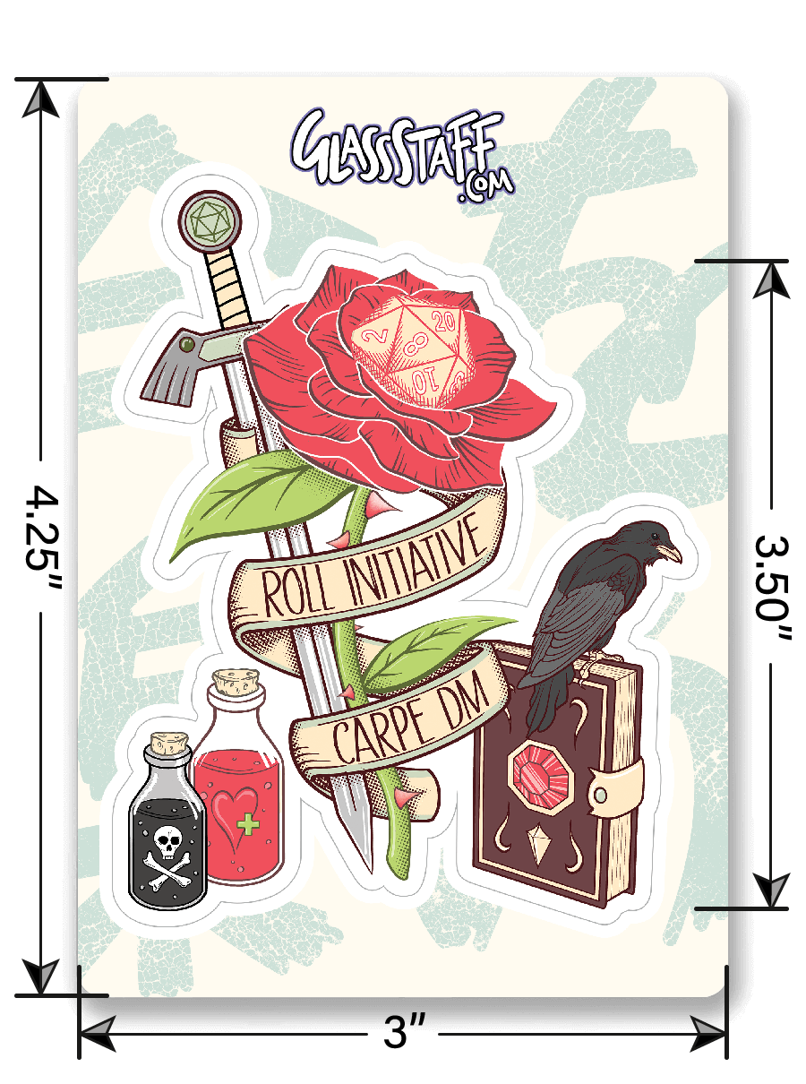 Carpe DM-sticker - D&D / TTRPG-sticker - Glassstaff