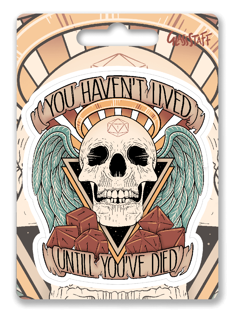 Character Death Sticker - D&D / TTRPG Sticker - Glassstaff