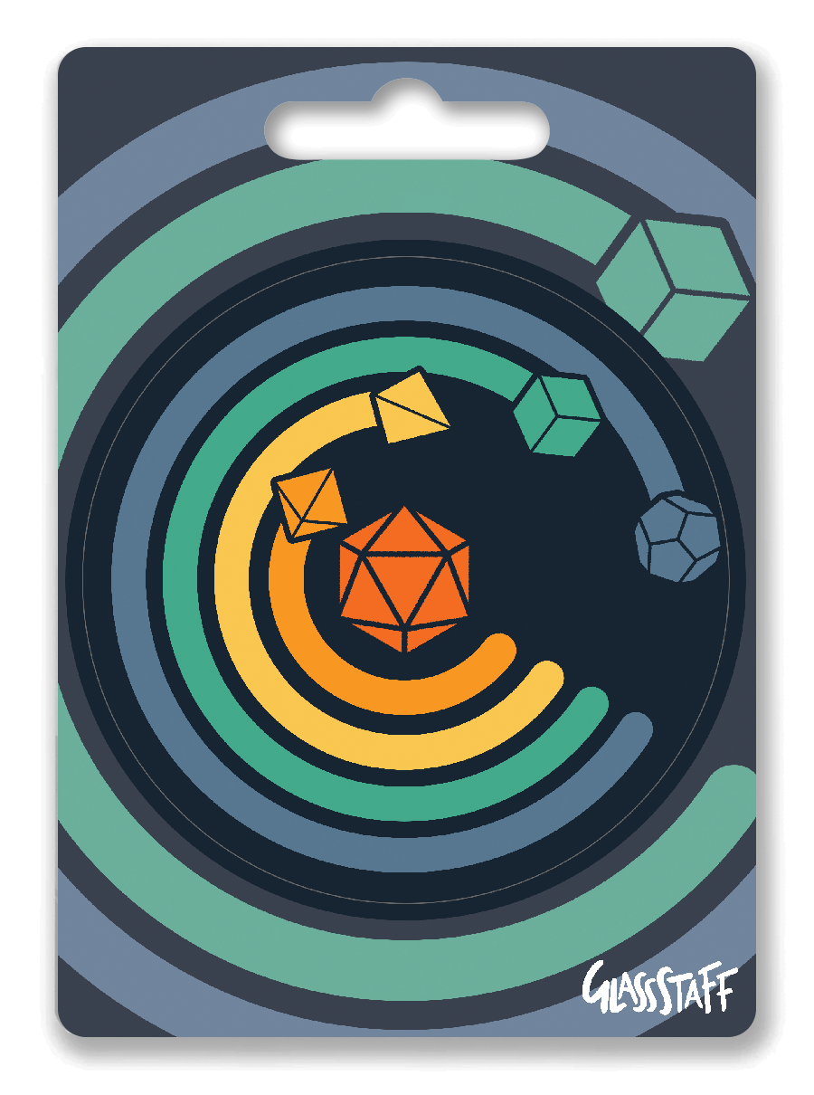 Cirkel van dobbelstenen sticker - D&D / TTRPG sticker - Glassstaff