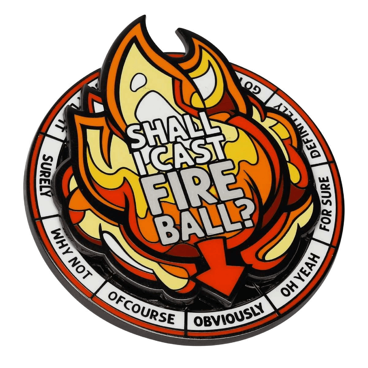 Casting Fireball Spinner Pin - D&D / TTRPG Pin - Glassstaff